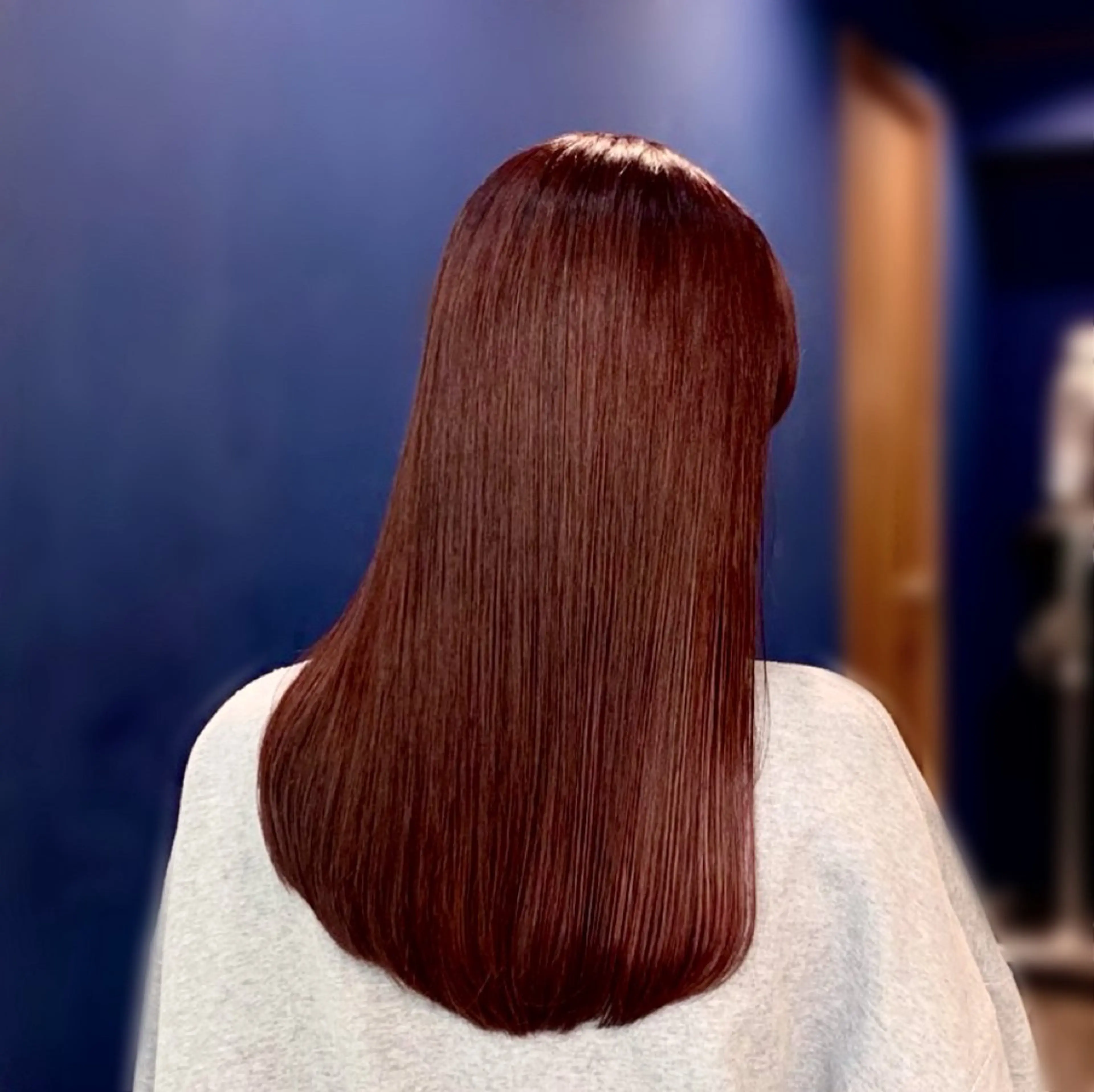 セミロング カラー 縮毛矯正+モテカラー 🎀✨MIHOのヘアスタイル