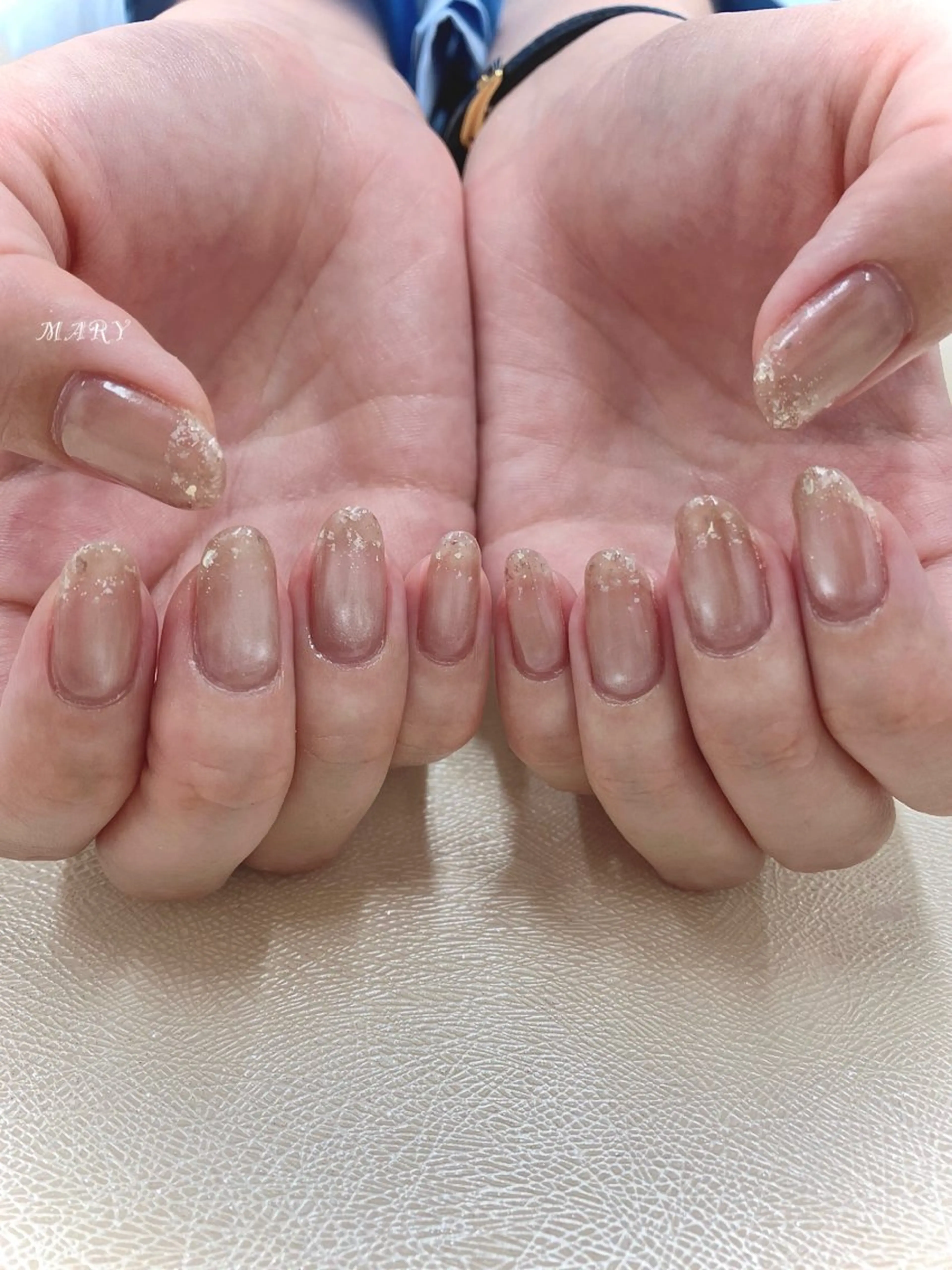 ネイル ブラウン キラキラネイル ラメ(グリッター) マグネットネイル ニュアンスネイル Mary nail .narumiのネイルデザイン