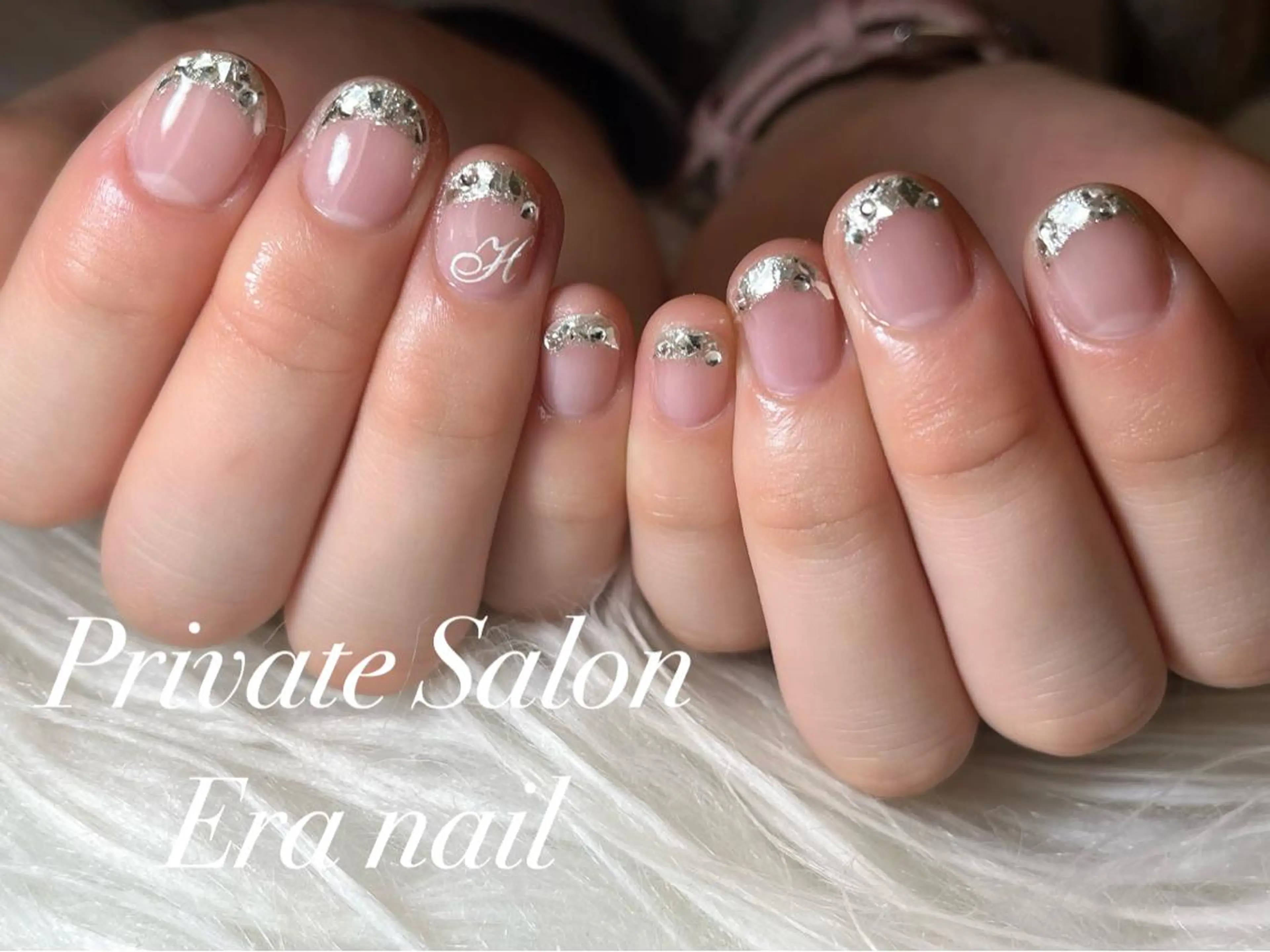 ネイル フレンチネイル ガラスフレンチ Era nailのネイルデザイン