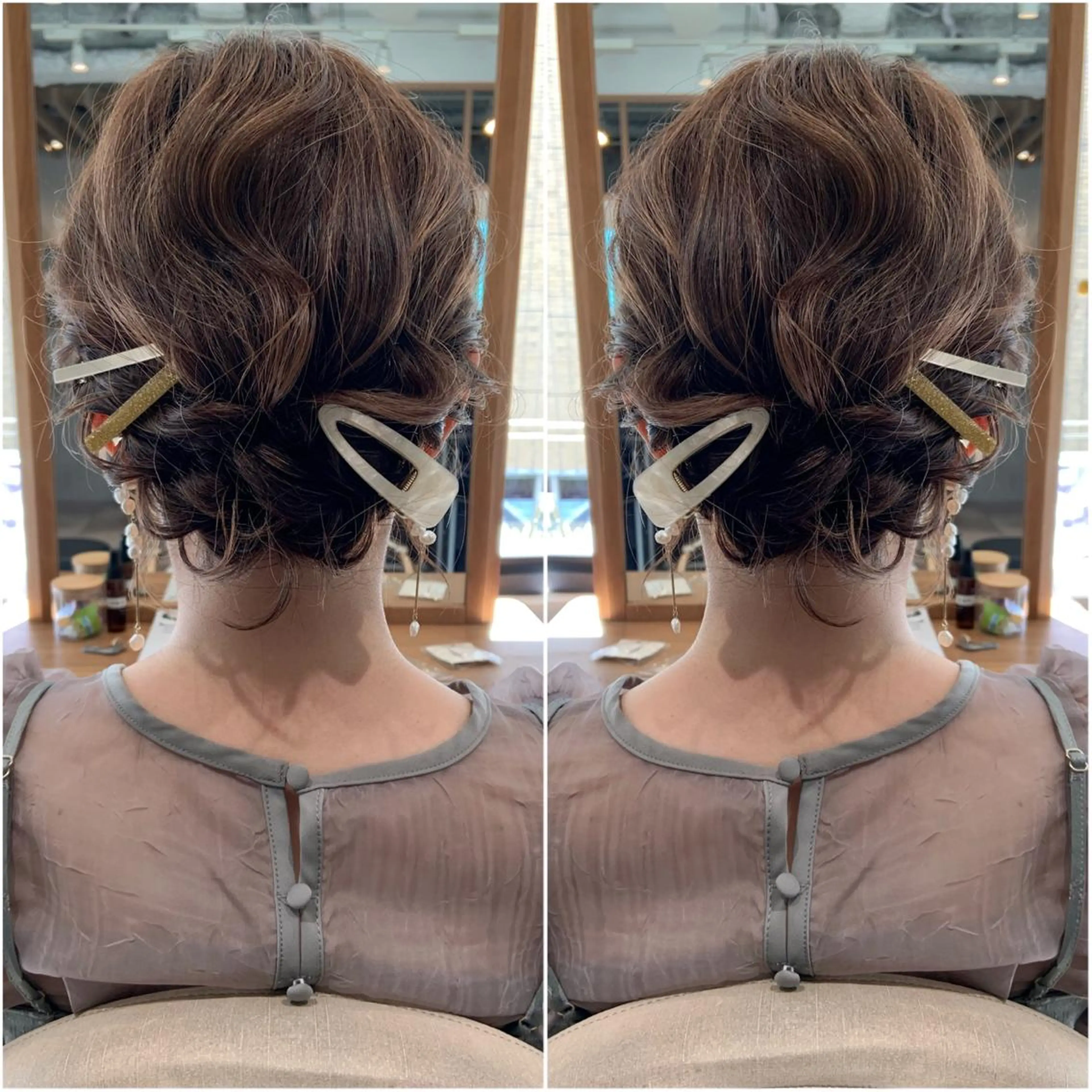 ショート ヘアアレンジ ボブ ヘアセット 韓国hair🦋 Nanaのヘアスタイル