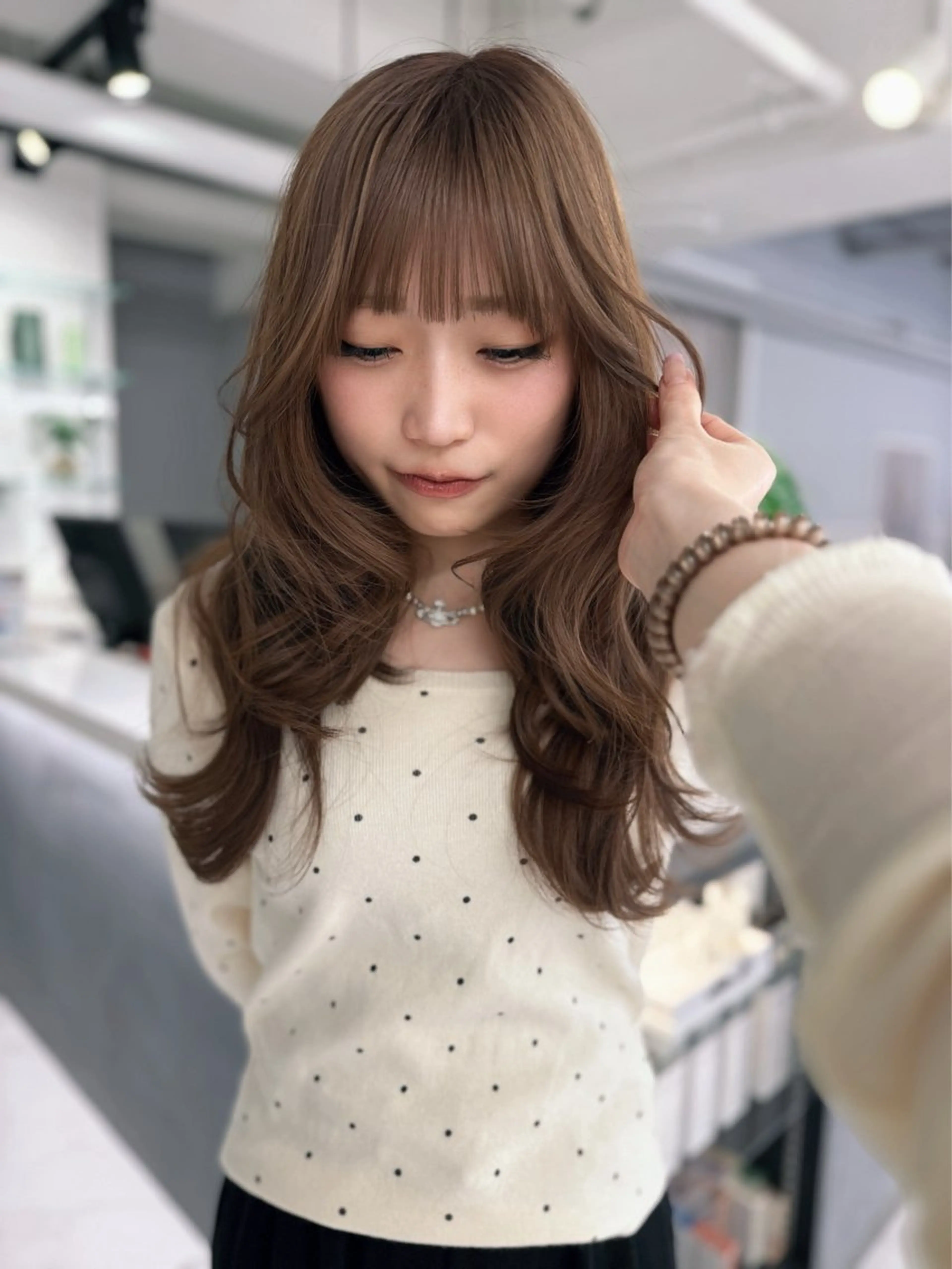 ヘアカラー sena⌇ベージュ⌇ ブリーチなしWカラーのヘアスタイル