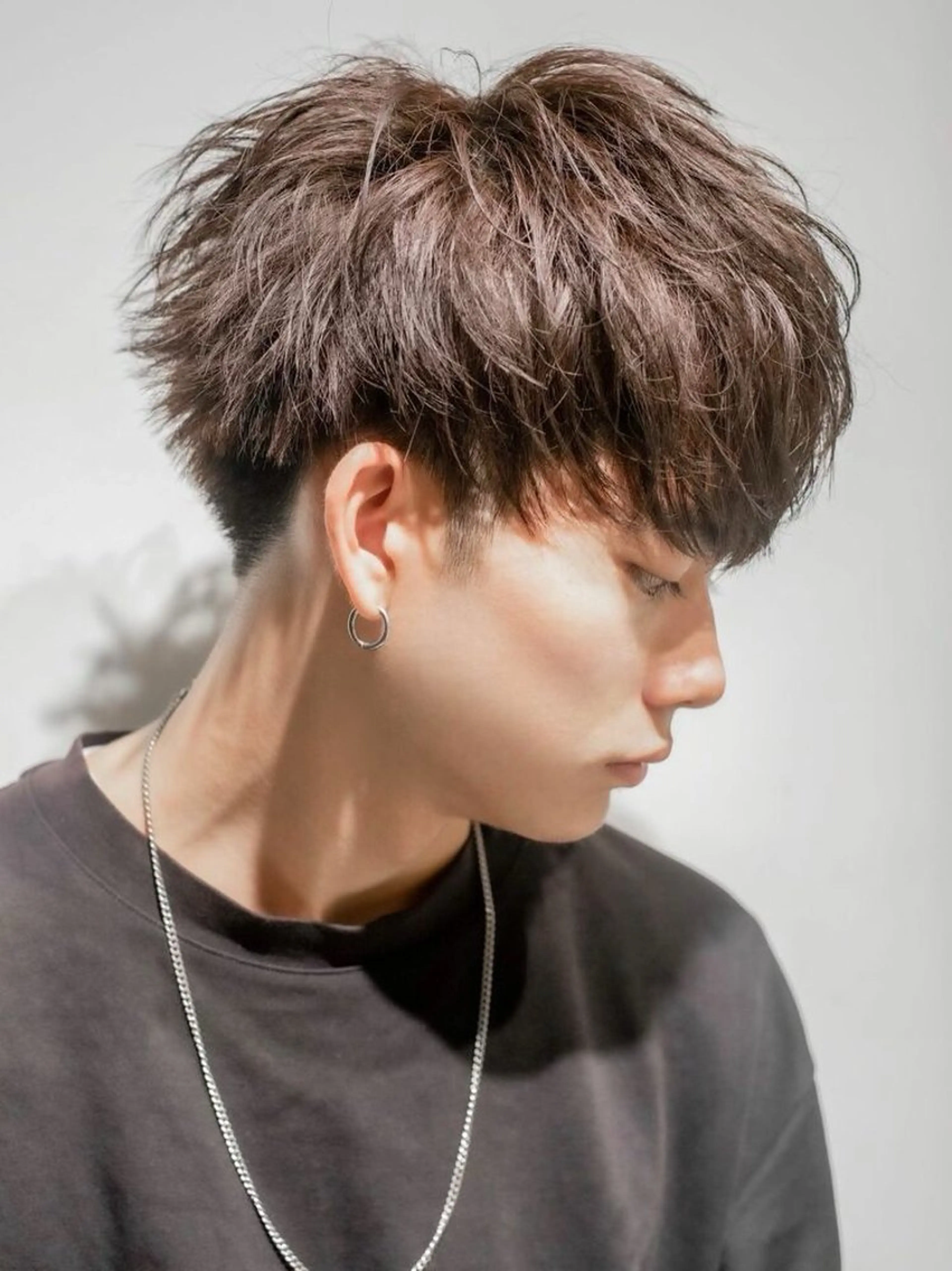 ショート パーマ メンズ カット ヘアカラー トリートメント タケ ウチのヘアスタイル