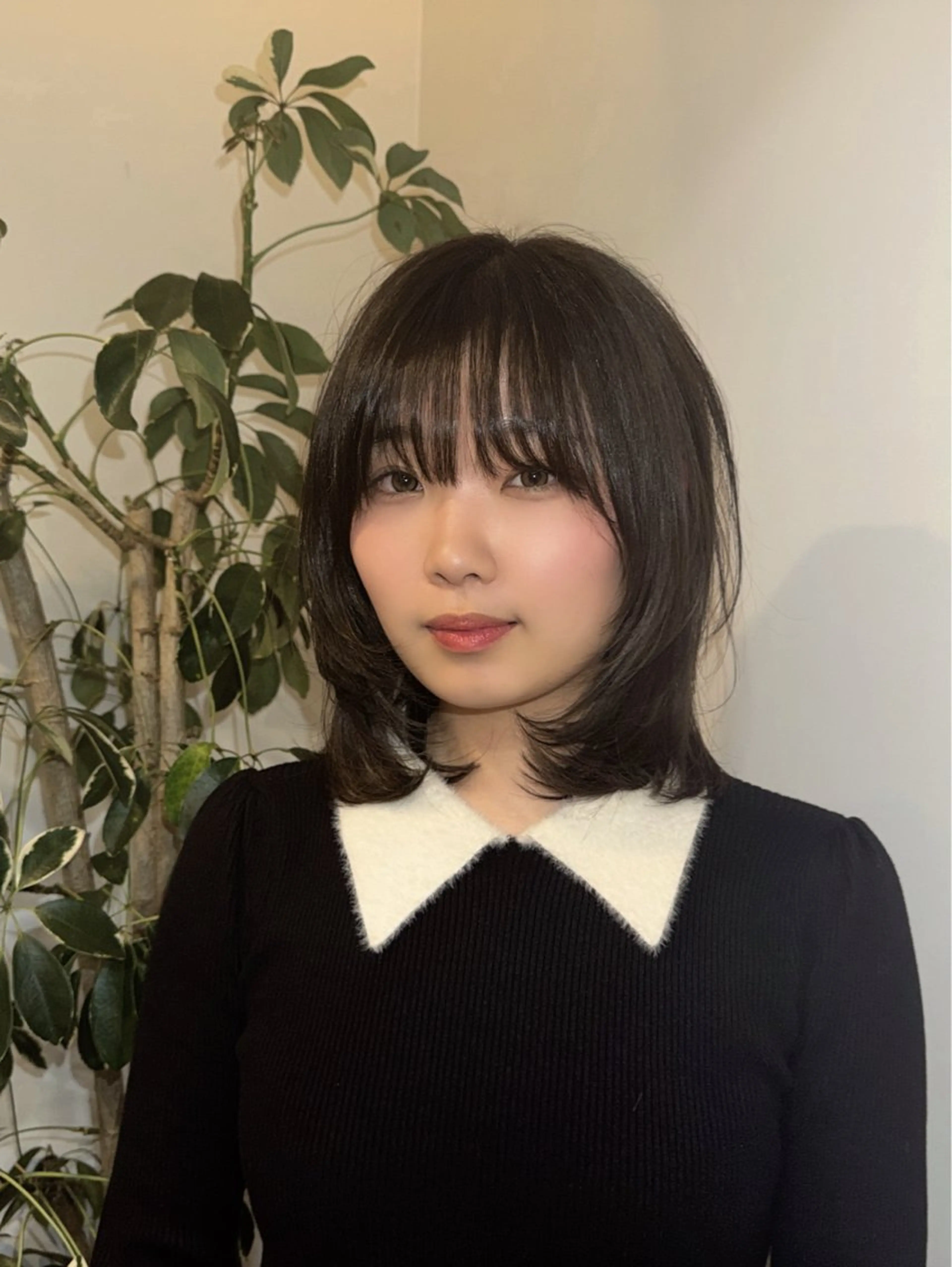 ミディアム レイヤーカット カット カット｜ボブショート Suzukaのヘアスタイル