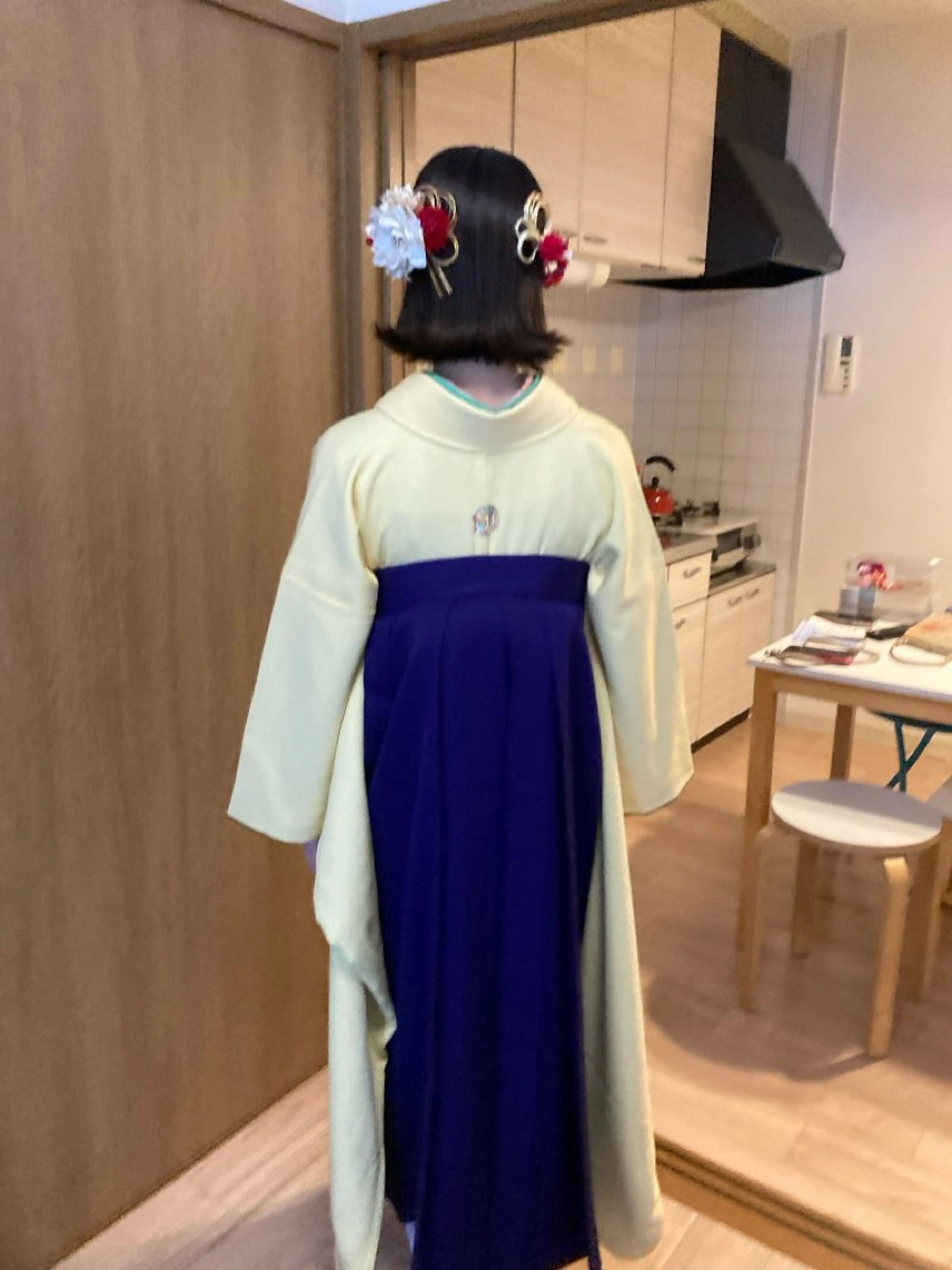 袴着付け 卒業式の写真