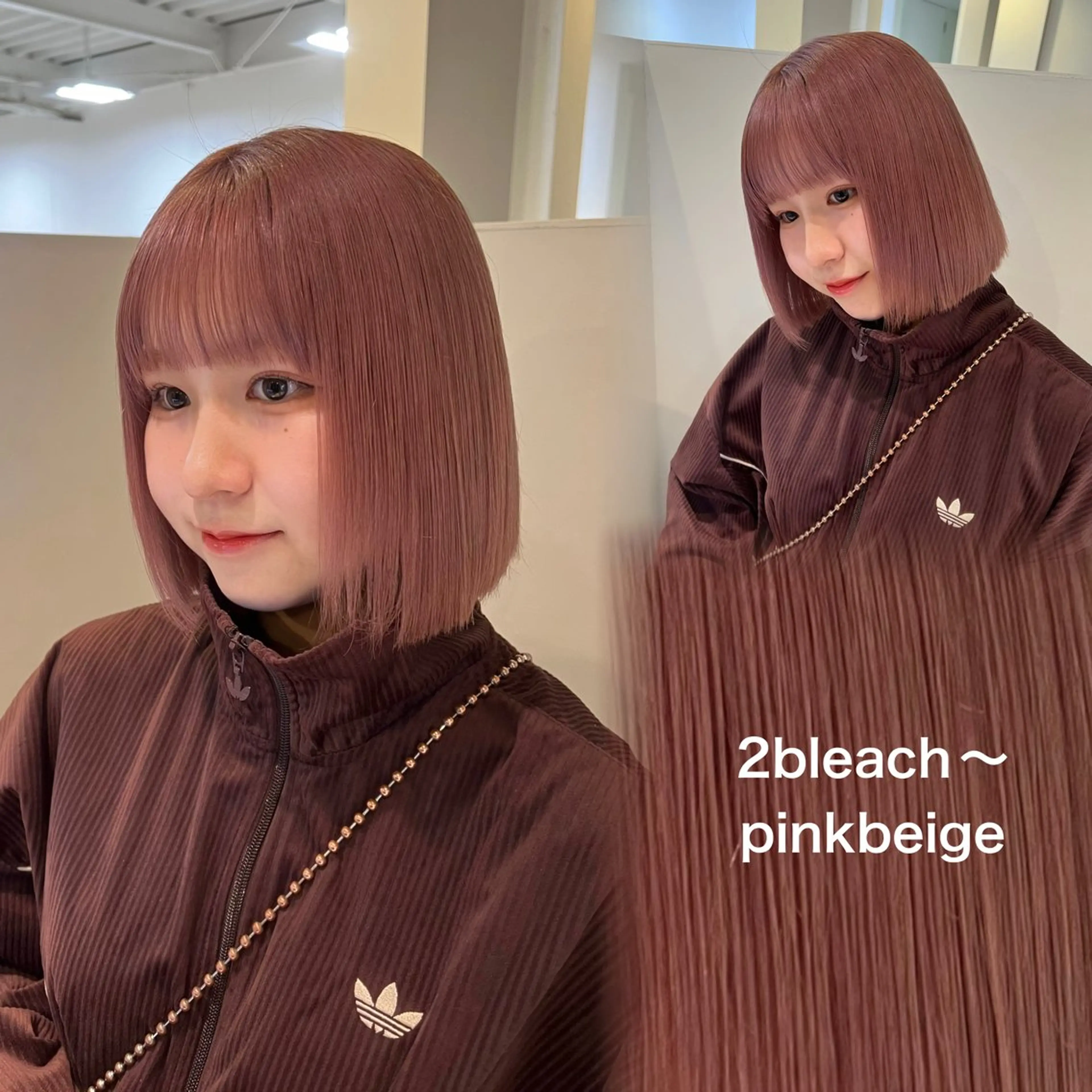 ショート カラー ブリーチ ダブルカラー インナーカラー ブリーチなしカラー ピンクカラー カット ヘアカラー トリートメント yard.長田 唯のヘアスタイル