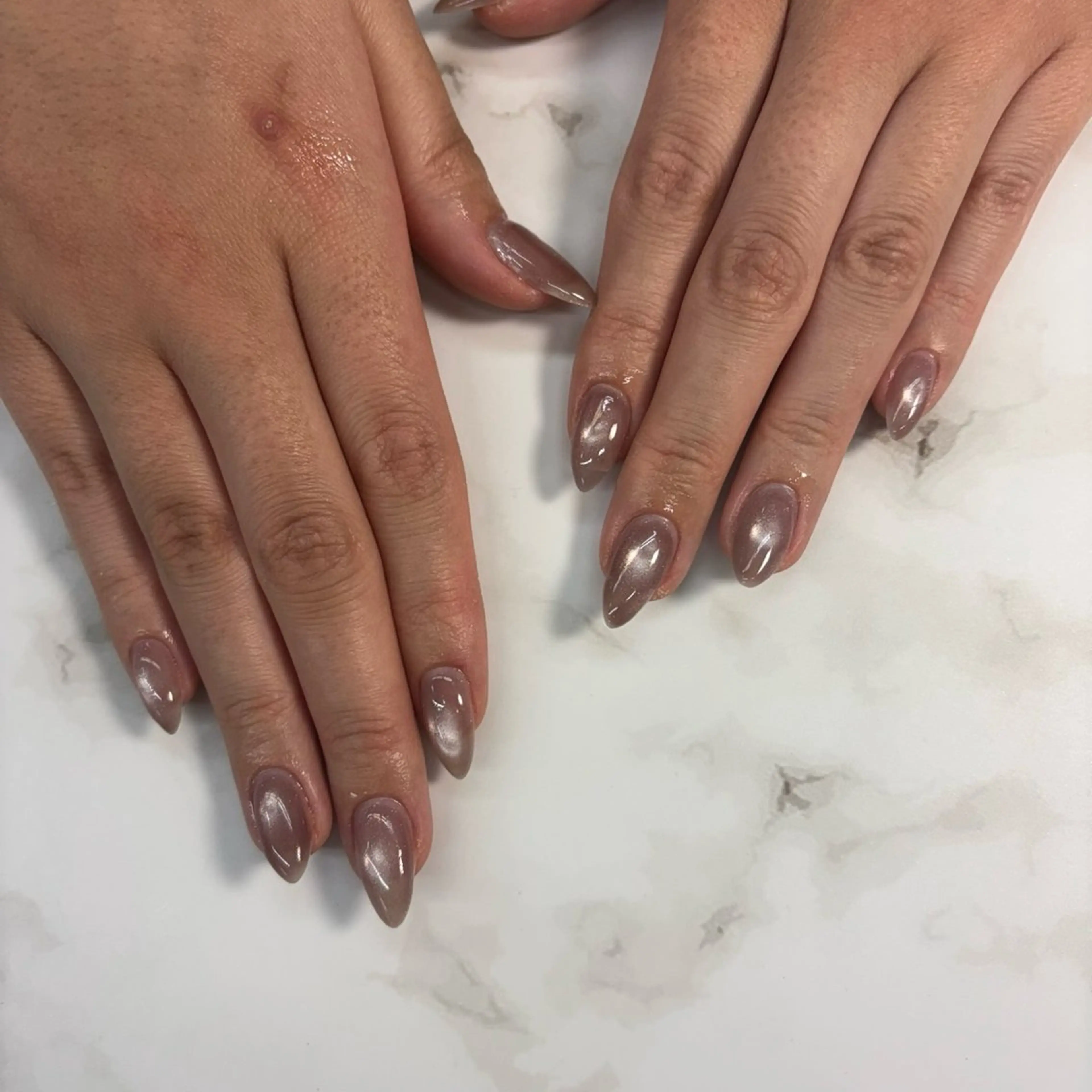 オフ有🌕フラッシュorミラーorマグネットワンカラー🌸(補足必読)🩷🖤追加で補強・長さだし・パーツ可の写真