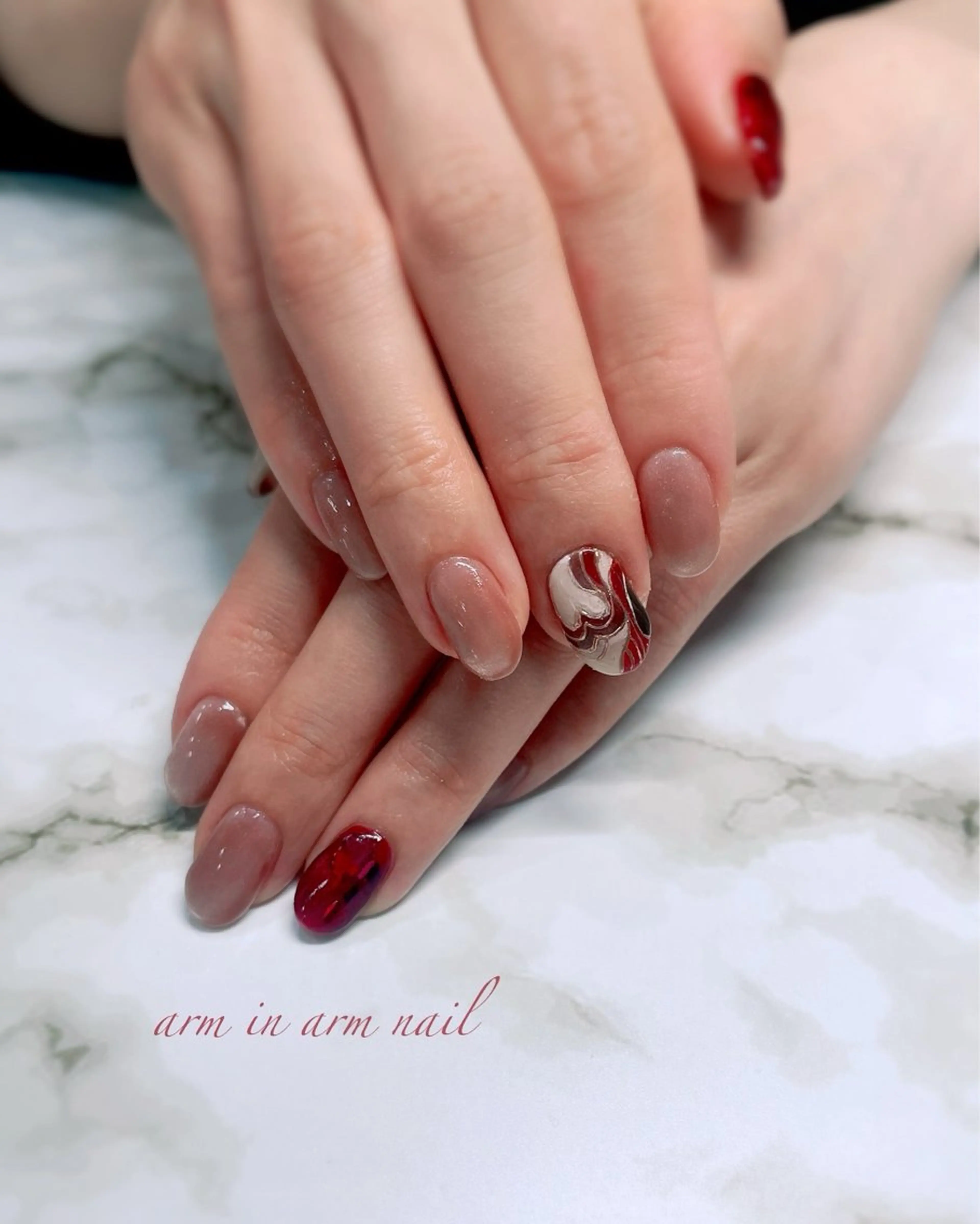 ネイル arm in arm ︎✿Yamamotoのマツエク・マツパデザイン