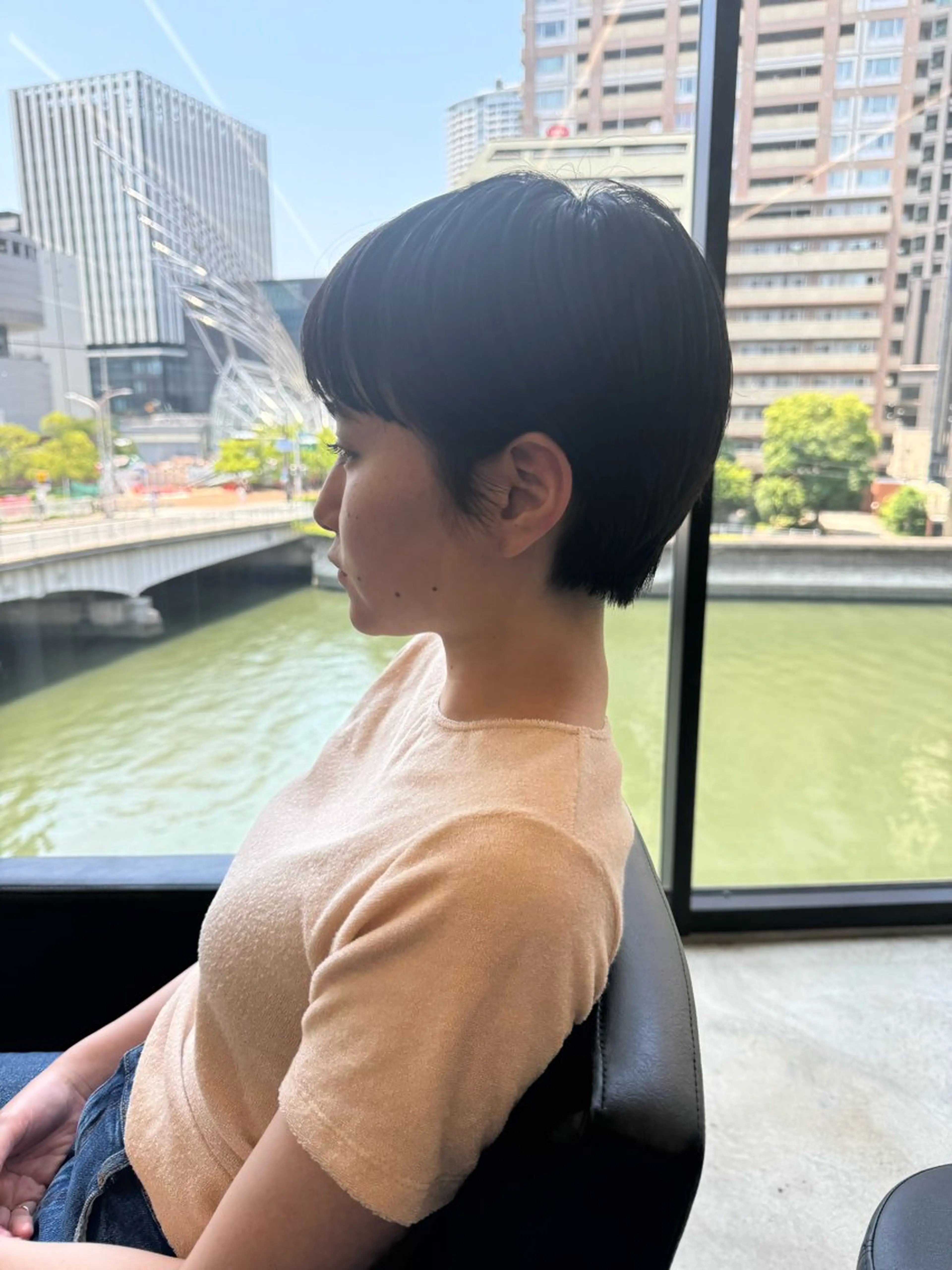 ショート カラー ブラウンカラー ナチュラルブラウン 伸ばしかけ ショートヘア 🌈前田 潤 /ショート/似合わせのヘアスタイル