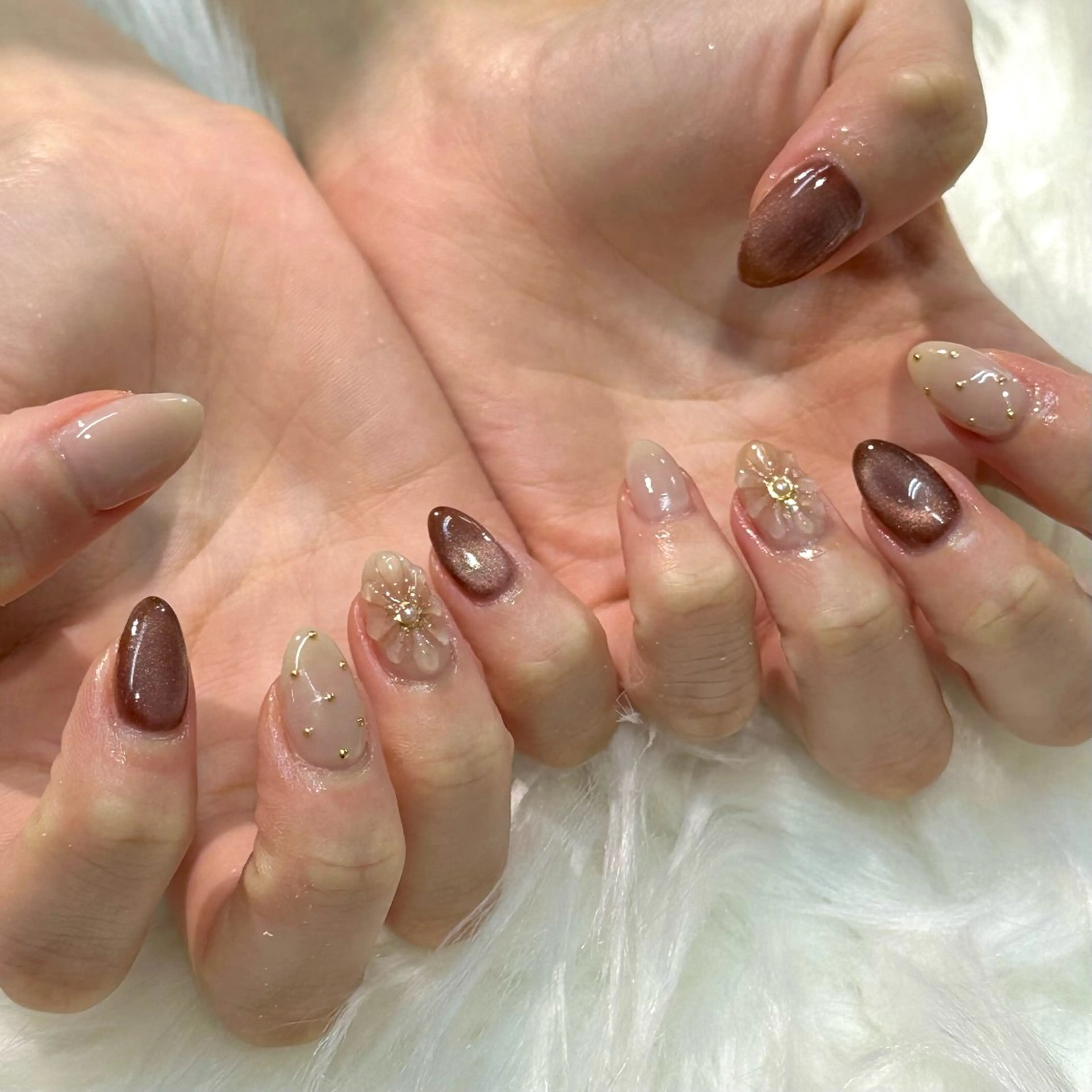 ネイル ブラウン Bianca浦和西口 Takenouchiのネイルデザイン