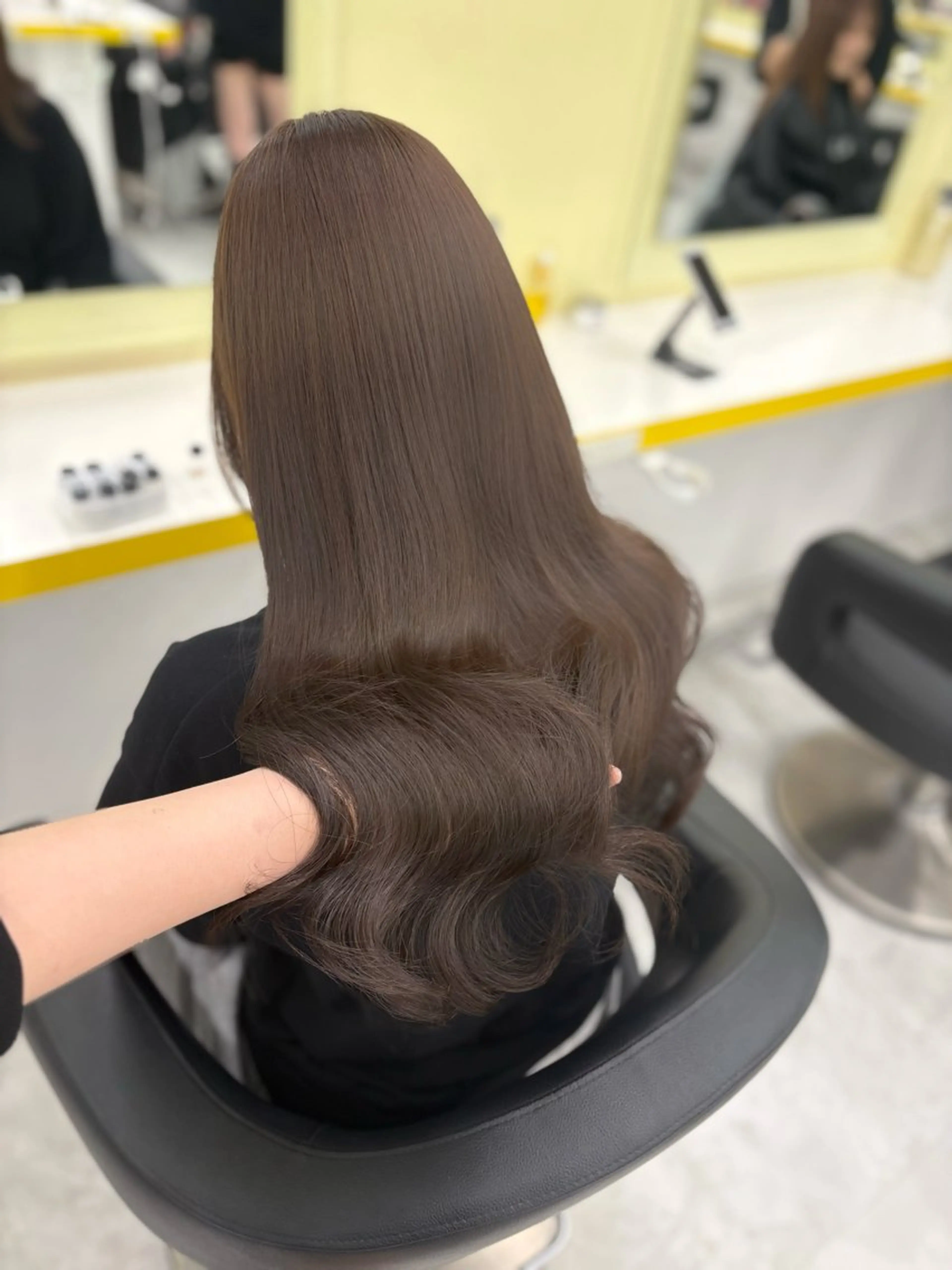 ロング カラー ヘアカラー ベージュ×レイヤー 🤎横浜/miu🤎のヘアスタイル