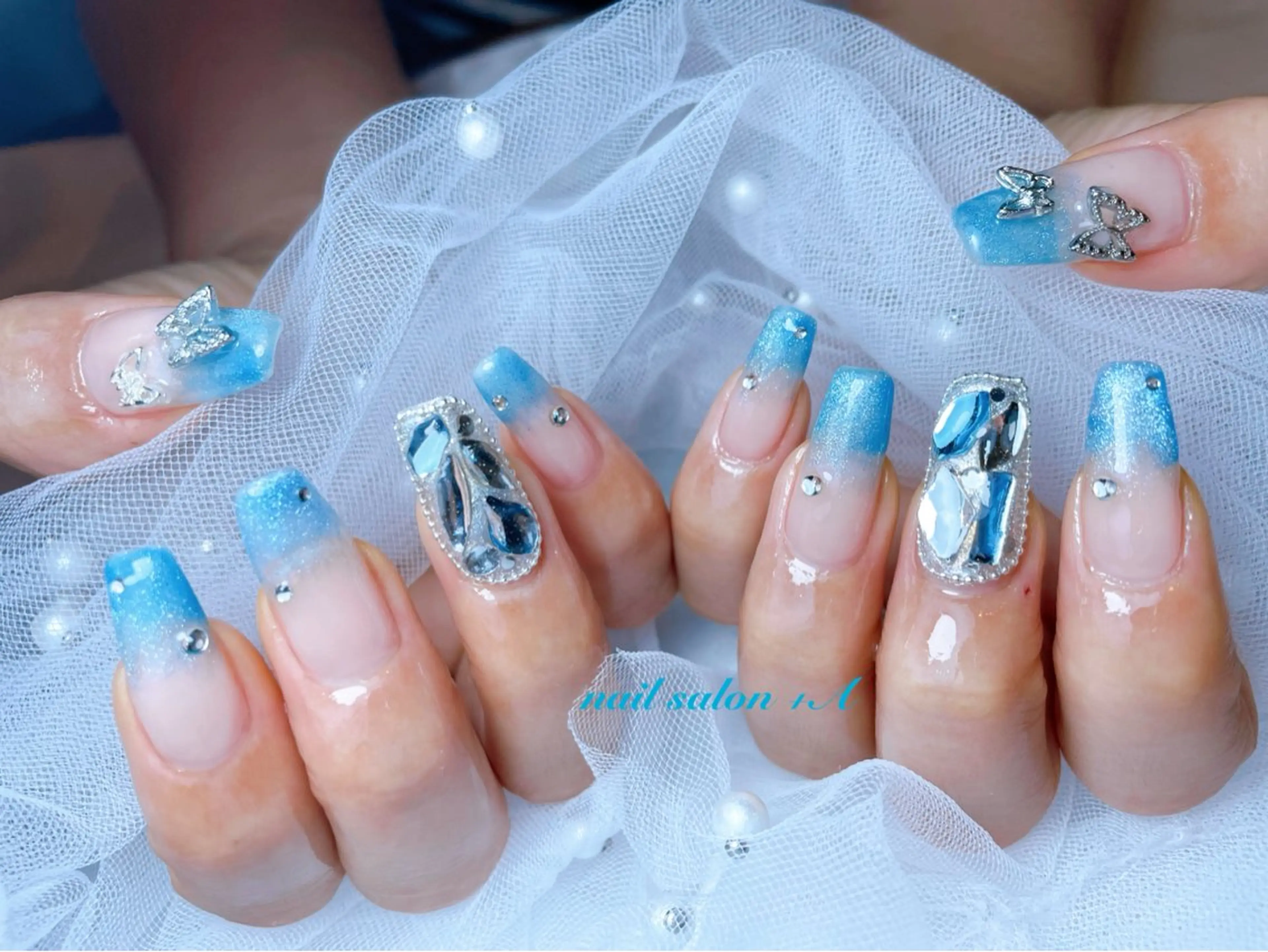 ロング ハンドネイル Nail Salon +Aのネイルデザイン