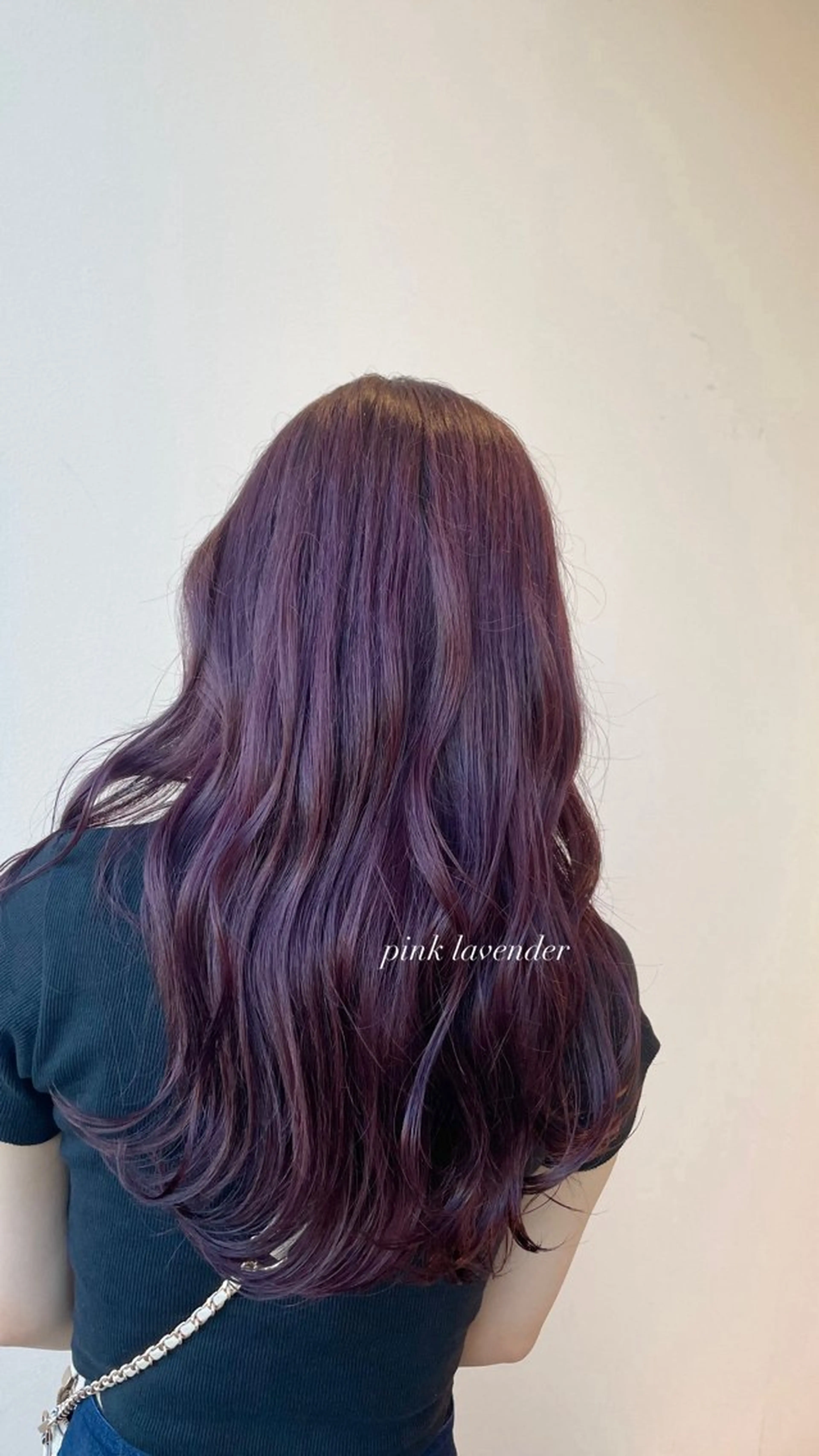 ロング カラー ラベンダーカラー ピンクカラー ピンクラベンダー 堀 ゆきみのヘアスタイル