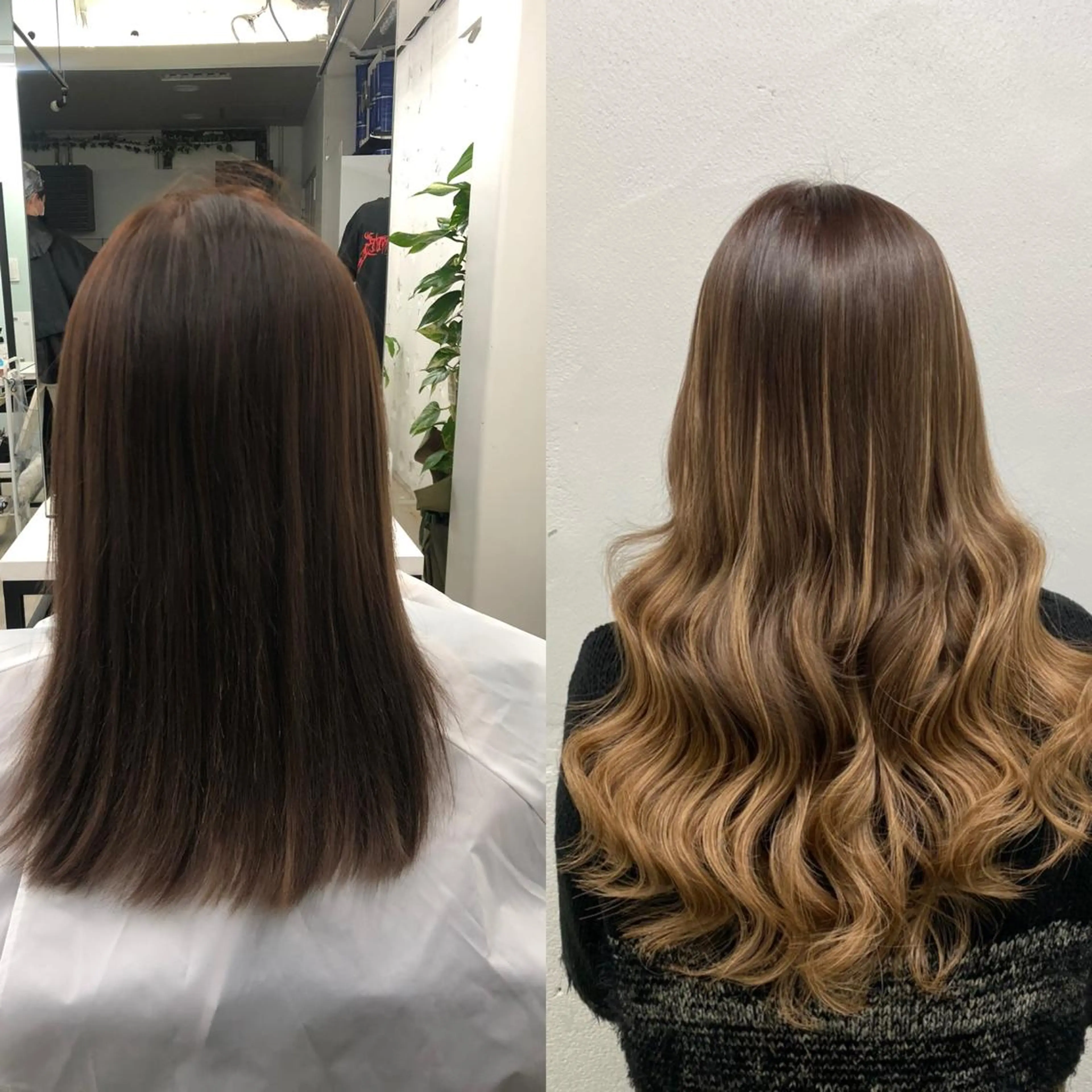 ロング カラー シールエクステ バレイヤージュ ミストバング ダブルカラー  フェイスフレーミング ヘアカラー エクステ 🧡艶髪ちゅるん髪 🫧🧡YUKI❄️のヘアスタイル