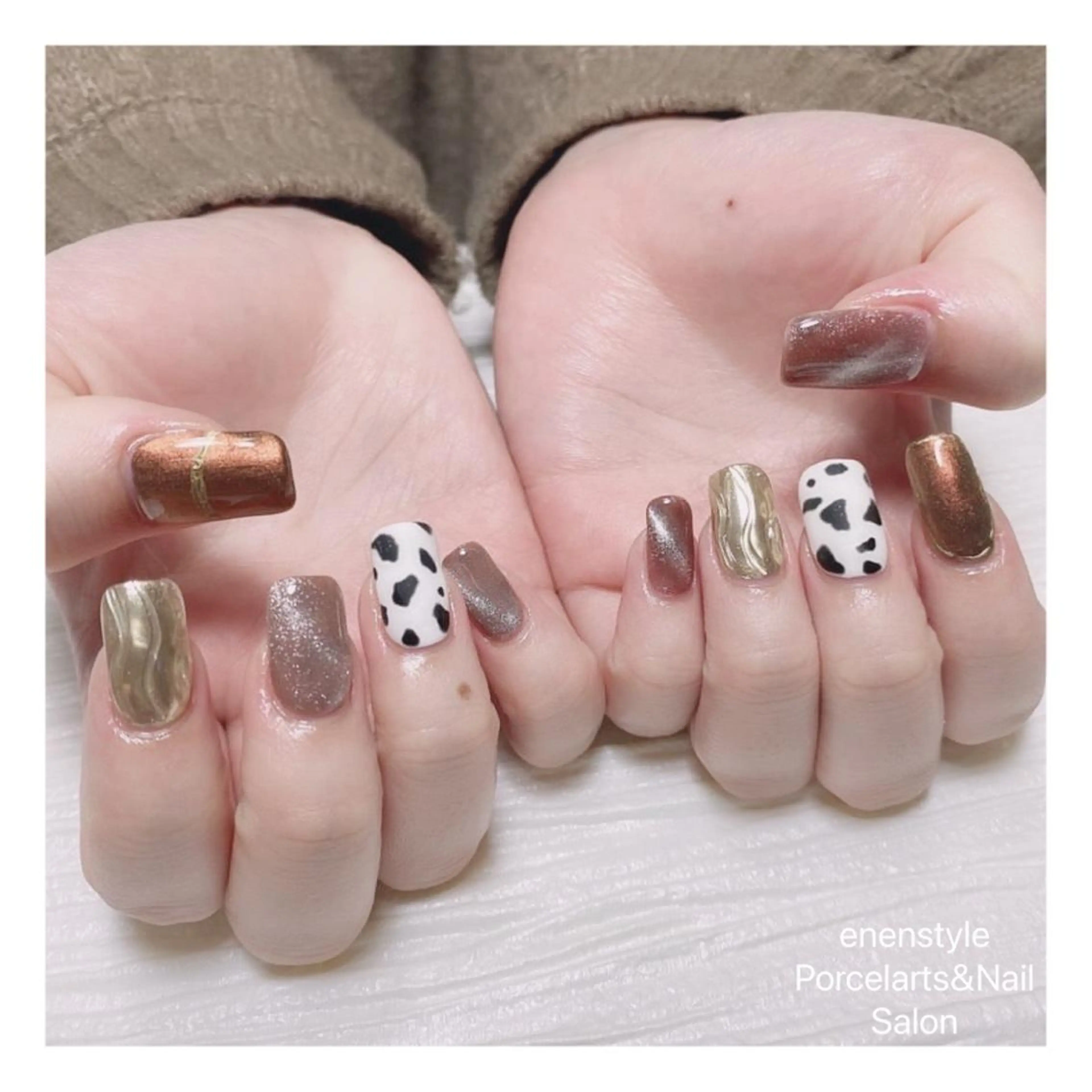 ミディアム ネイル ハンドネイル 👑enen style👑のネイルデザイン