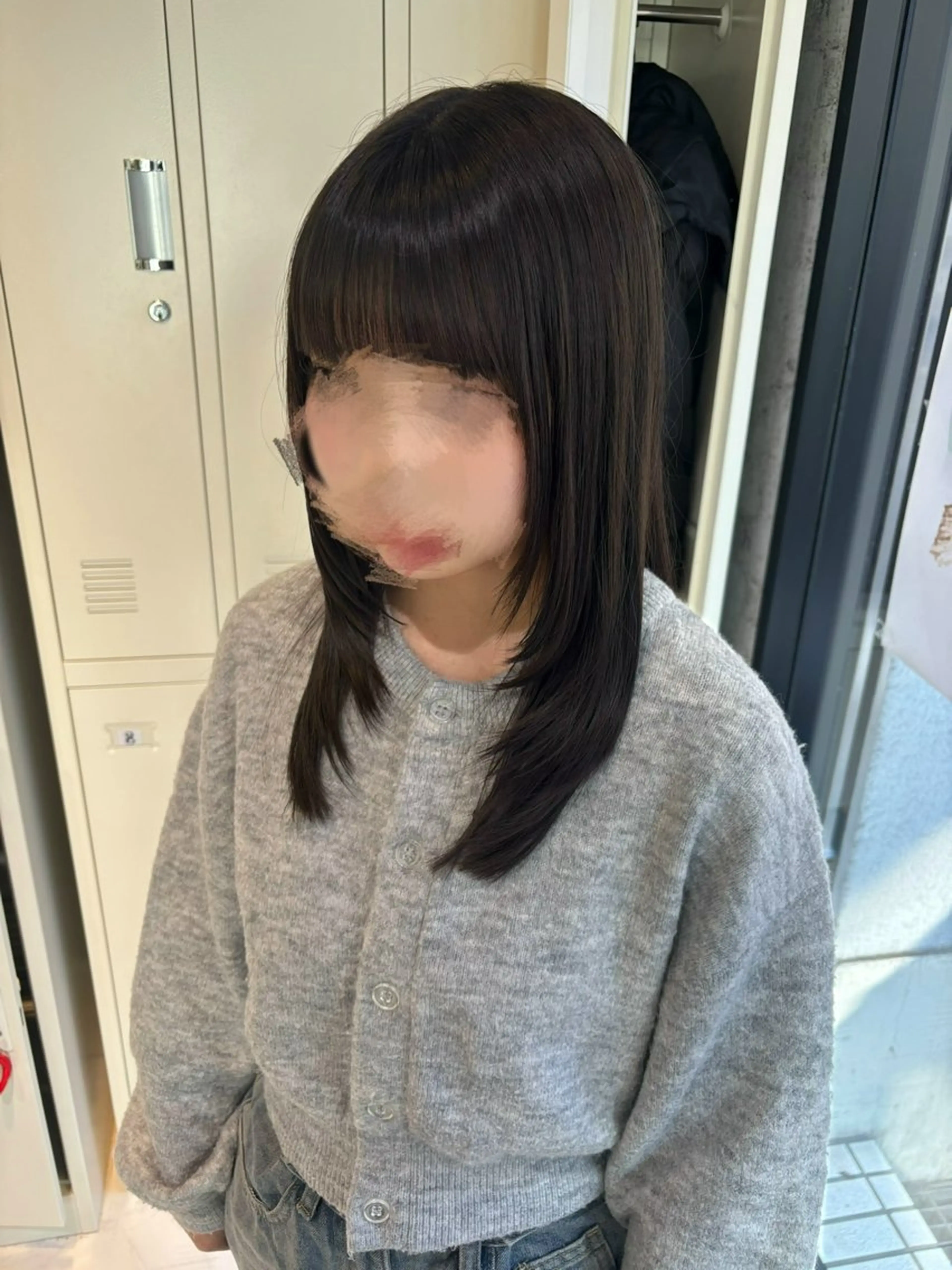 ミディアム カット トリートメント 韓国髪質改善艶カラー /レイヤー/miyuのヘアスタイル