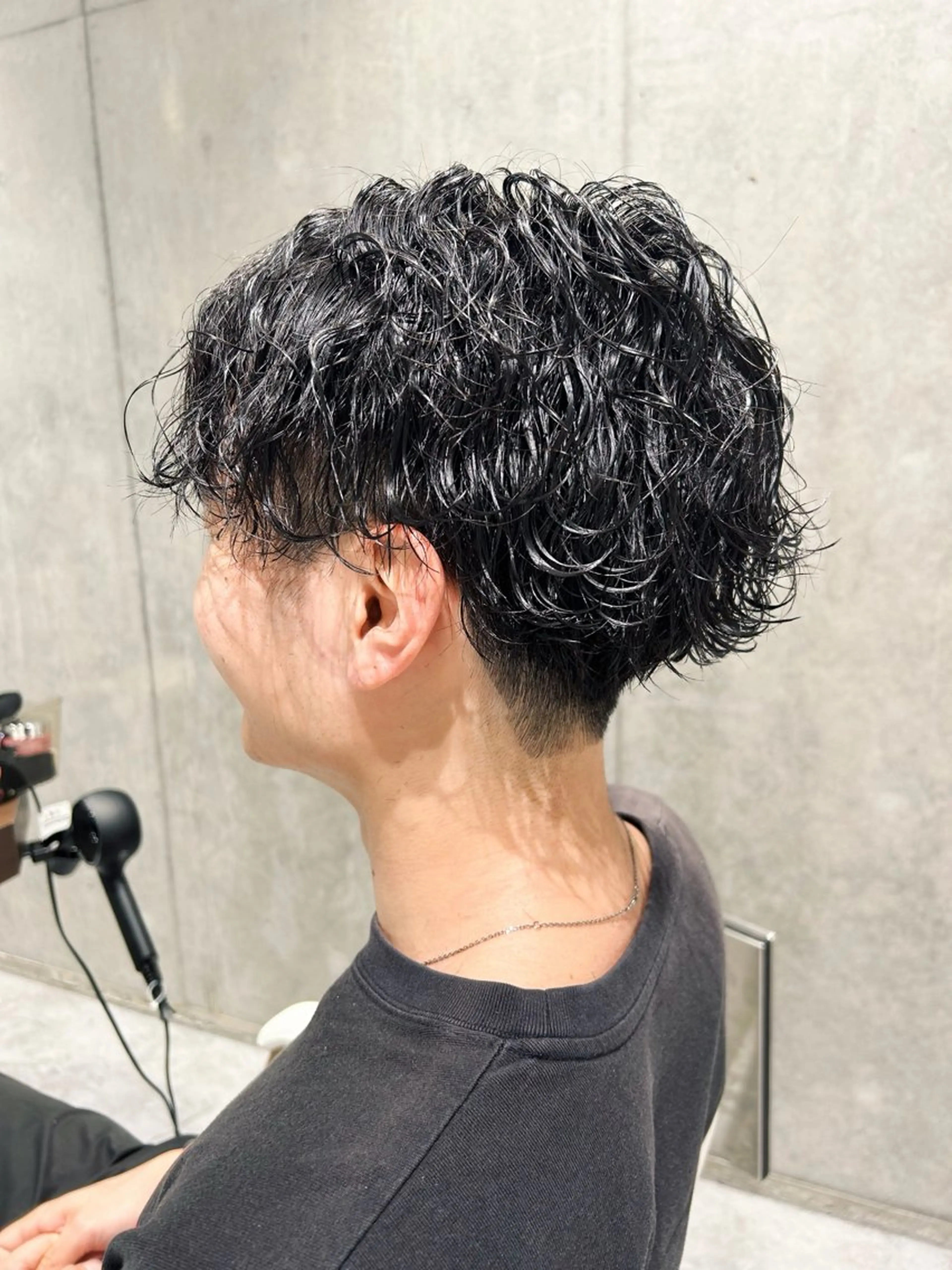 パーマ メンズ カット パーマ 🫧透明感イルミナ カラー🫧三浦菜々子のヘアスタイル