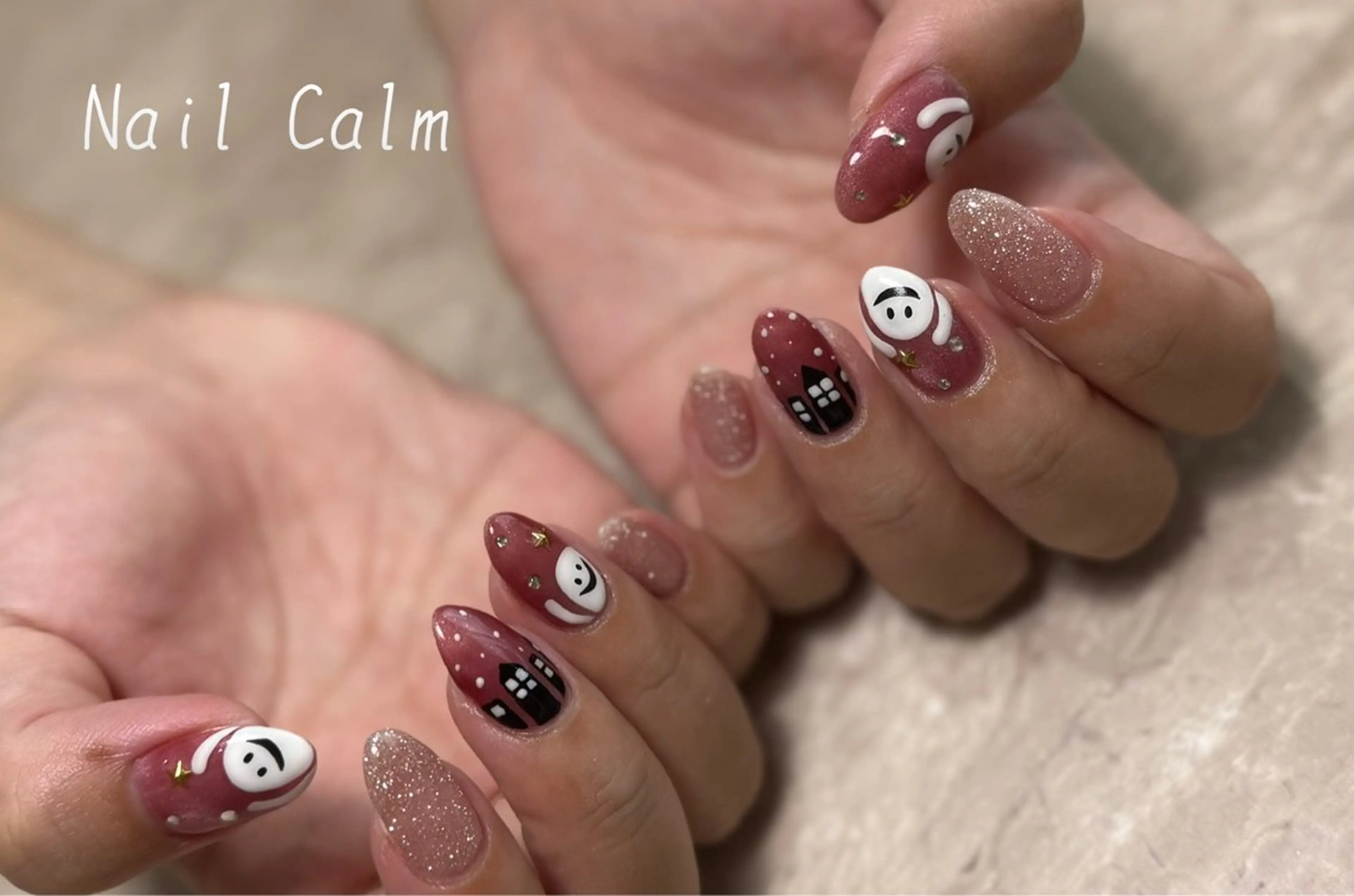 ネイル ハロウィン ハンドネイル プライベートサロン Calmのネイルデザイン