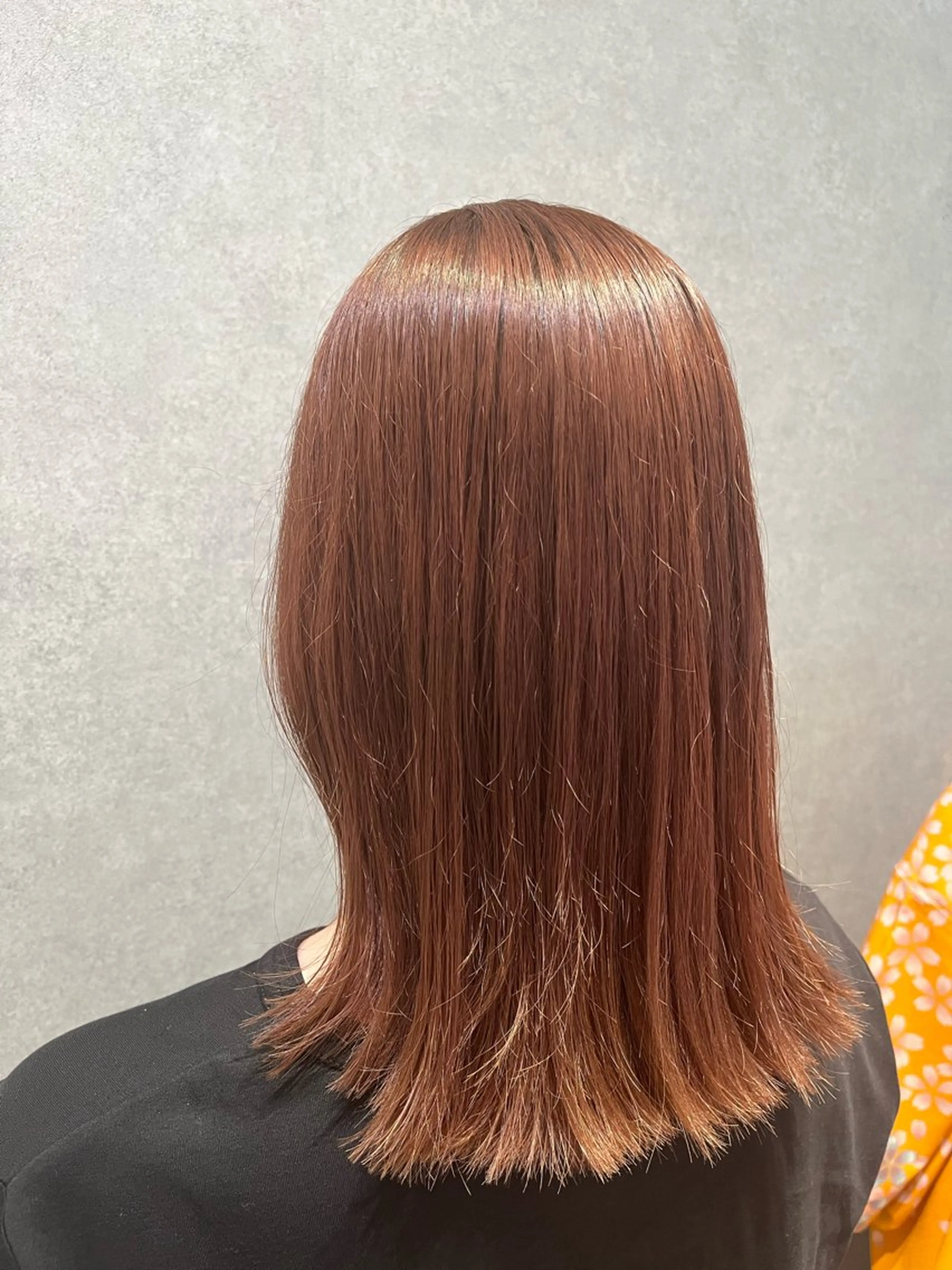 セミロング カット ヘアカラー トリートメント ナチュラル＊艶＊ 蒲生四丁目＊山保美月のヘアスタイル