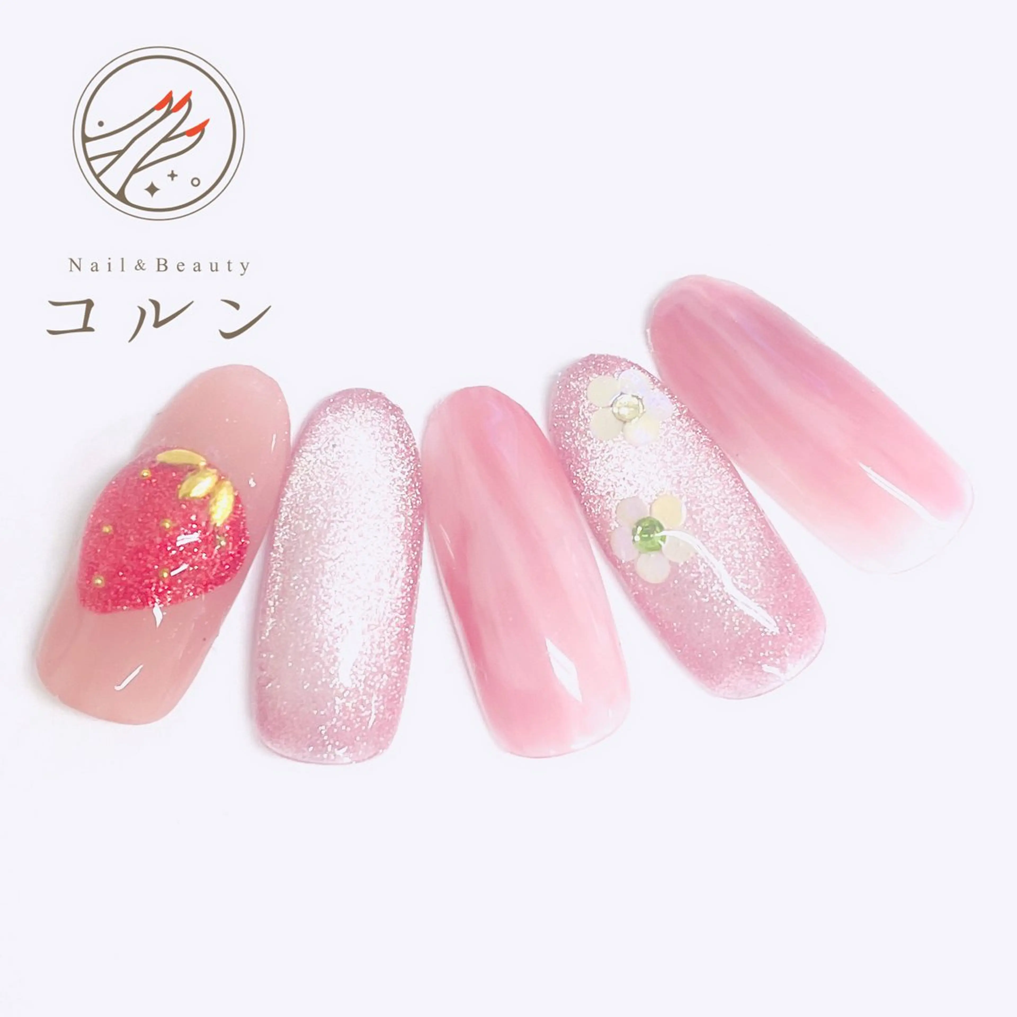 ミディアム ハンドネイル フットネイル NailBeauty コルンのネイルデザイン