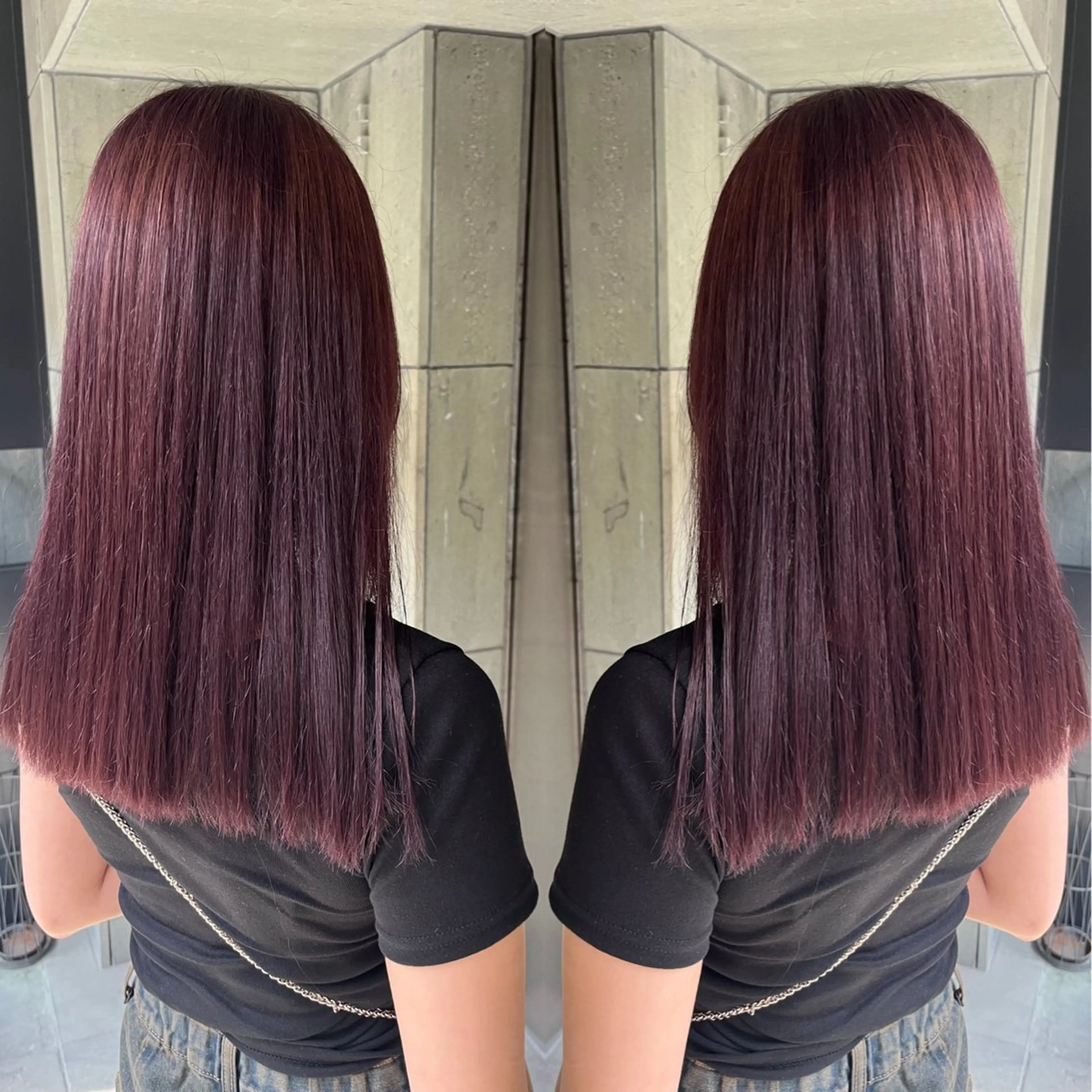 カラー ピンクカラー 🖤西嶋　桃花🖤 エクステ/レイヤーのヘアスタイル