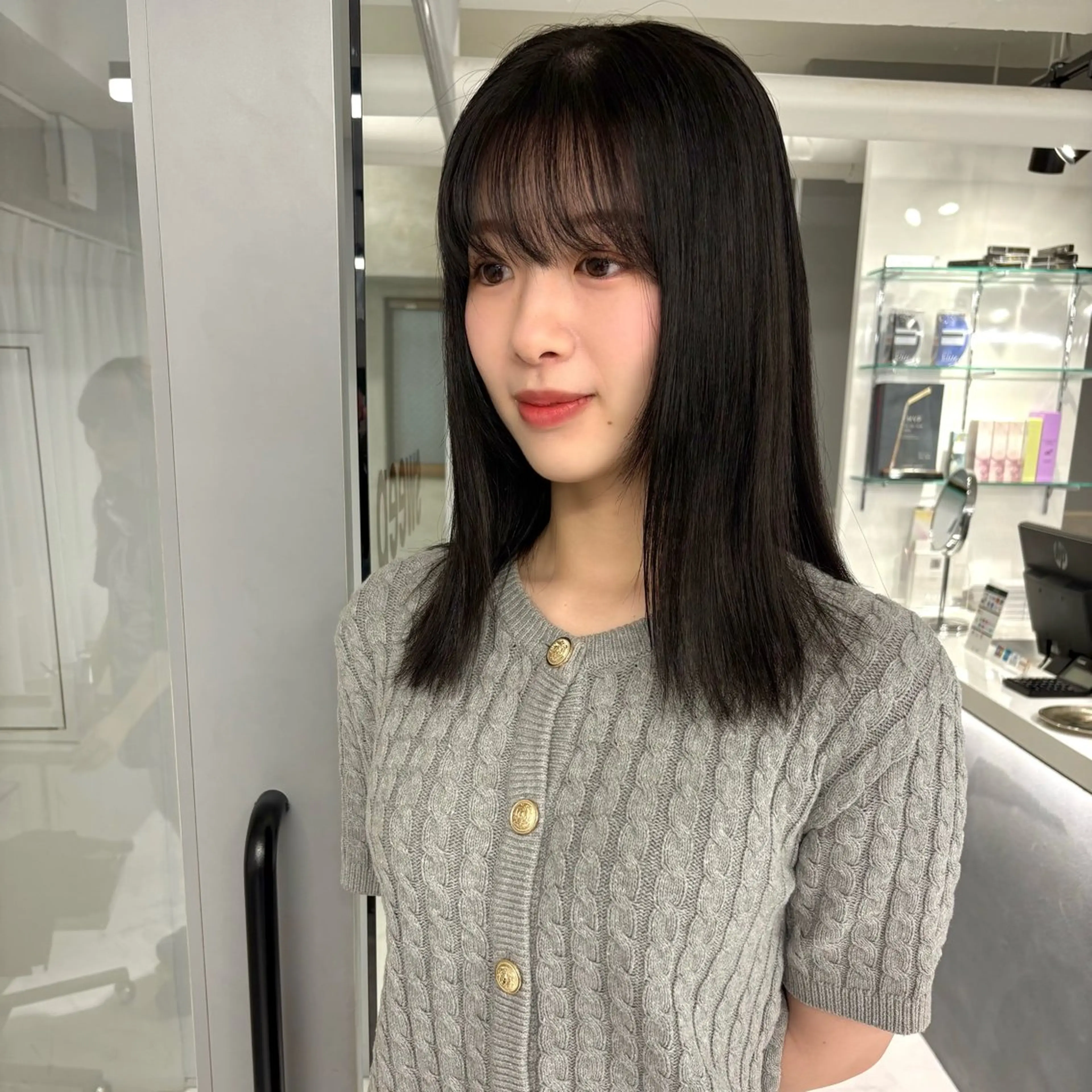 ミディアム カラー 透明感カラー トリートメント ヘアカラー トリートメント Miyu🎀レイヤー ／透明感カラー🪽のヘアスタイル