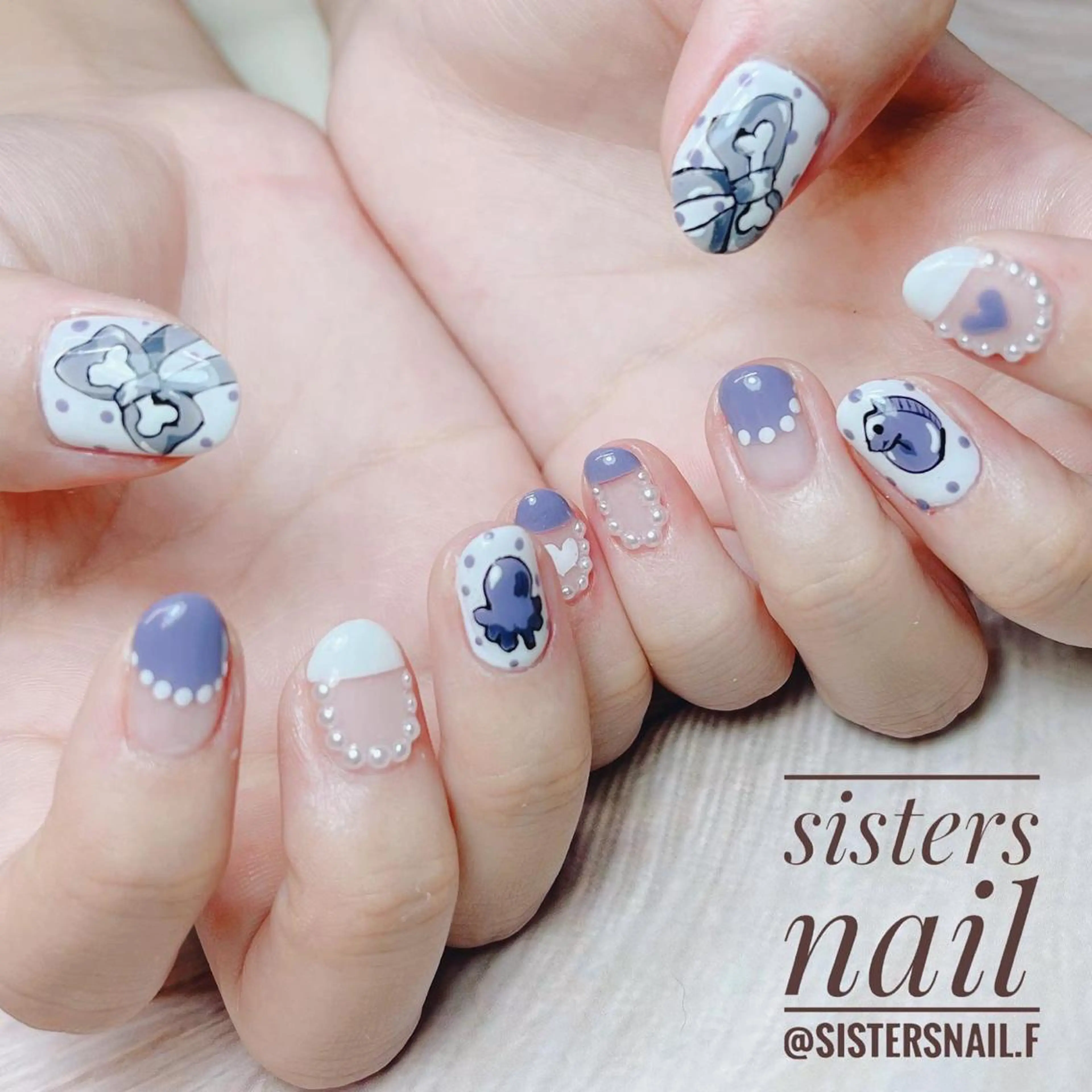 ネイル アートネイル ハロウィン ニュアンスネイル ブライダルネイル sisters nail.fのネイルデザイン