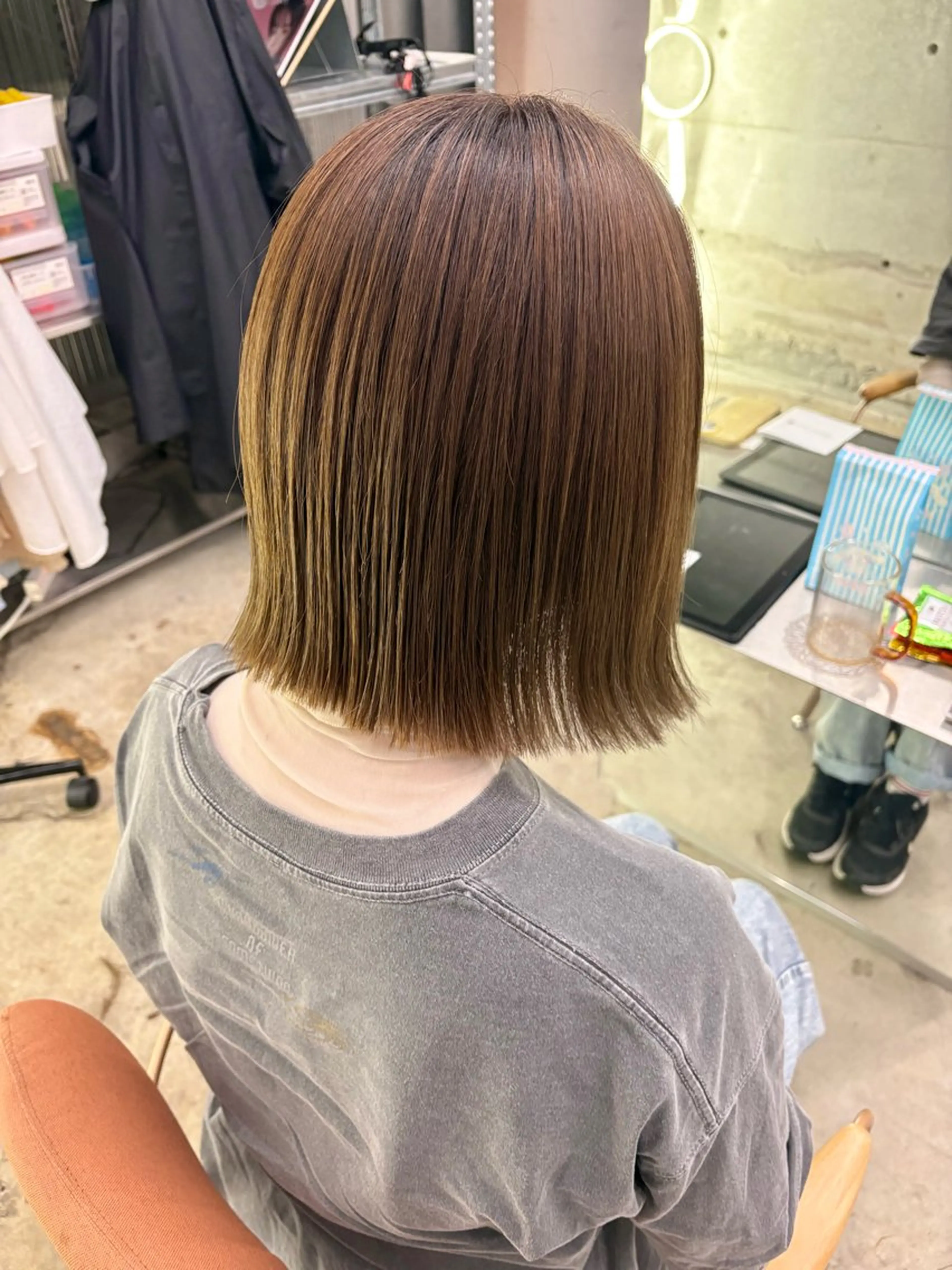 艶ワンカラー+髪質改善ストレート🫧の写真