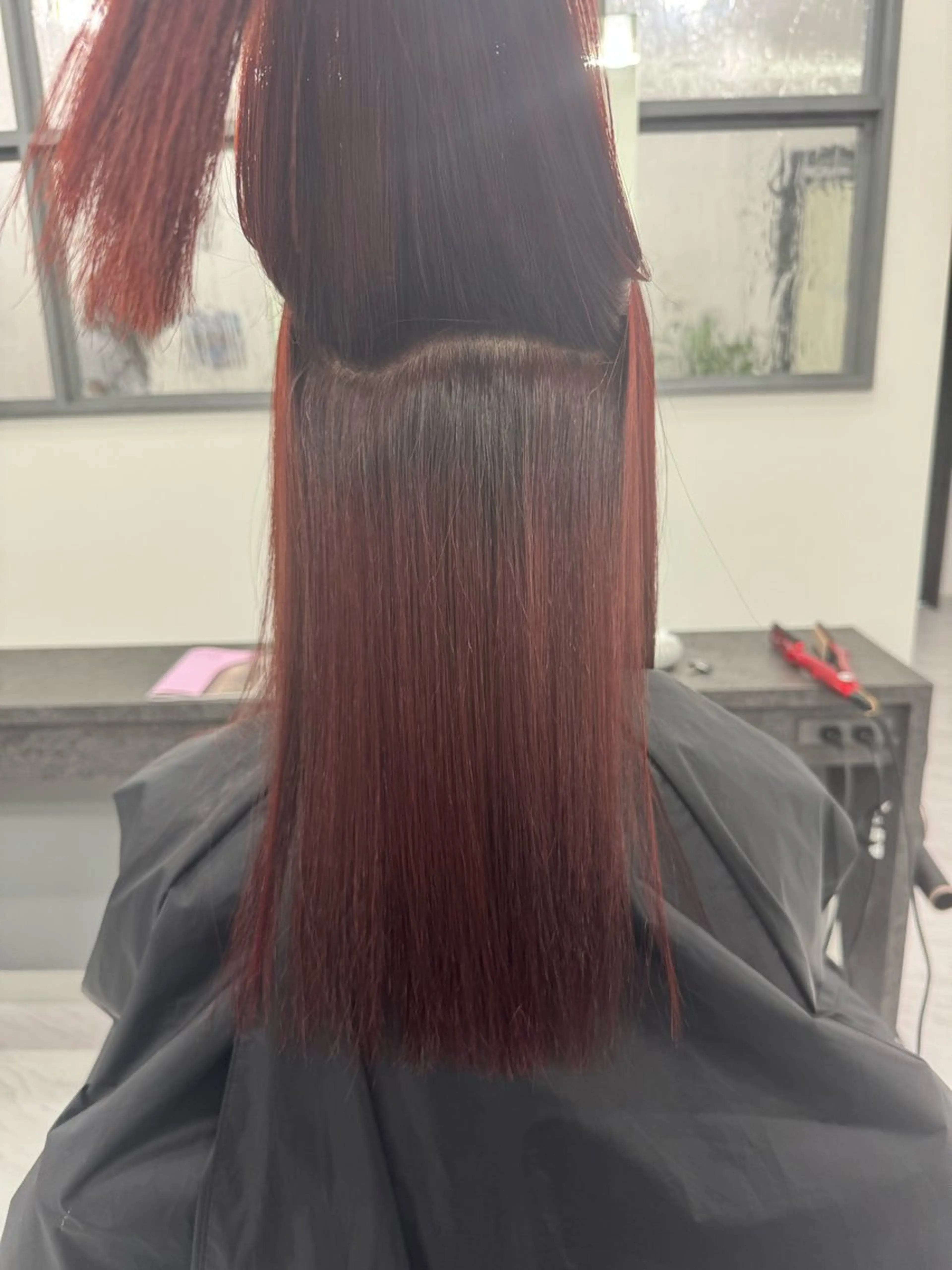 ロング 縮毛矯正 レイヤー・ブリーチ kiyotoshiのヘアスタイル