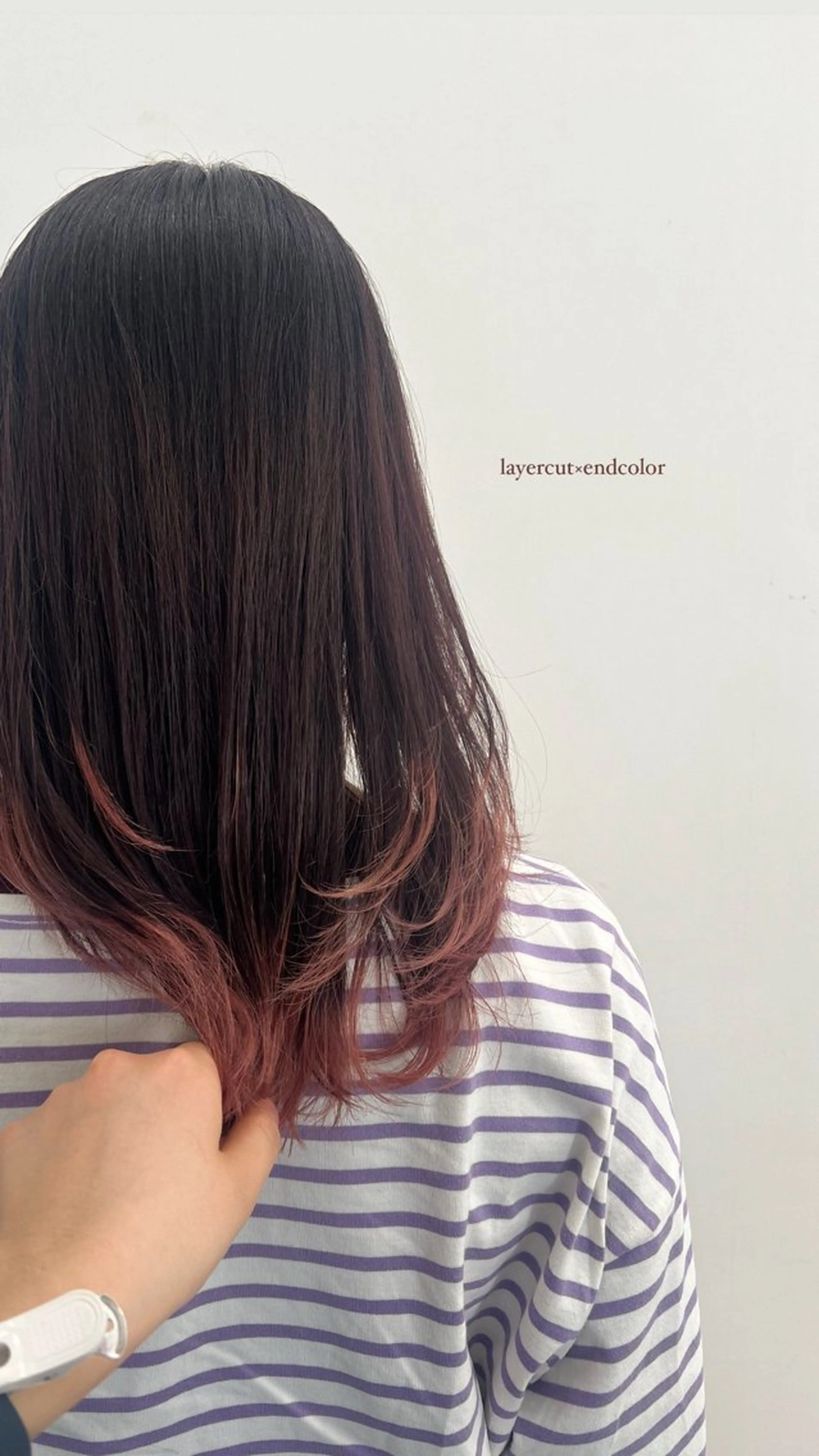 セミロング カラー 黒阪 なみのヘアスタイル