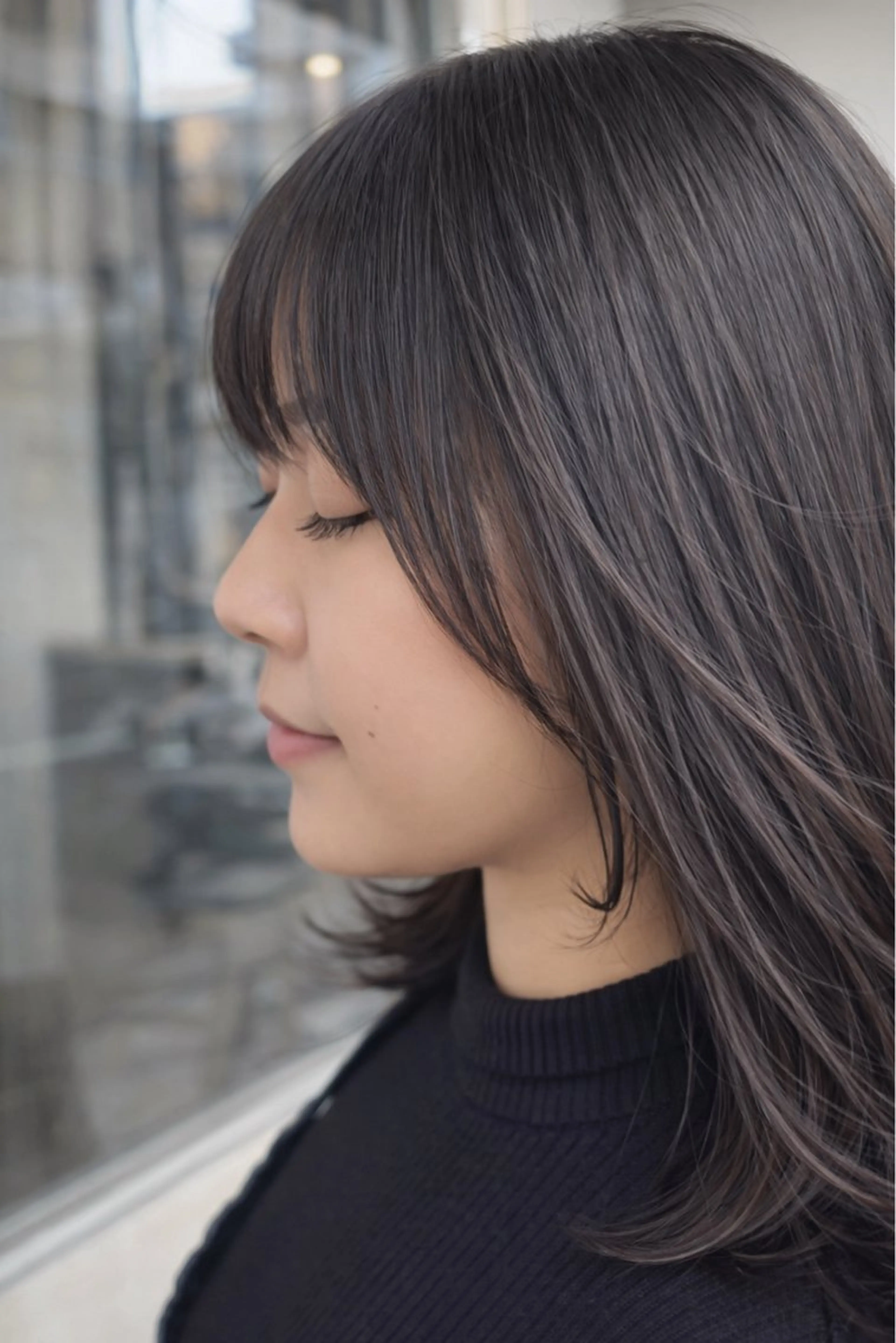 ミディアム 顔周りカット 韓国風ヘア カット 中原由貴 /WILLOW京橋のヘアスタイル