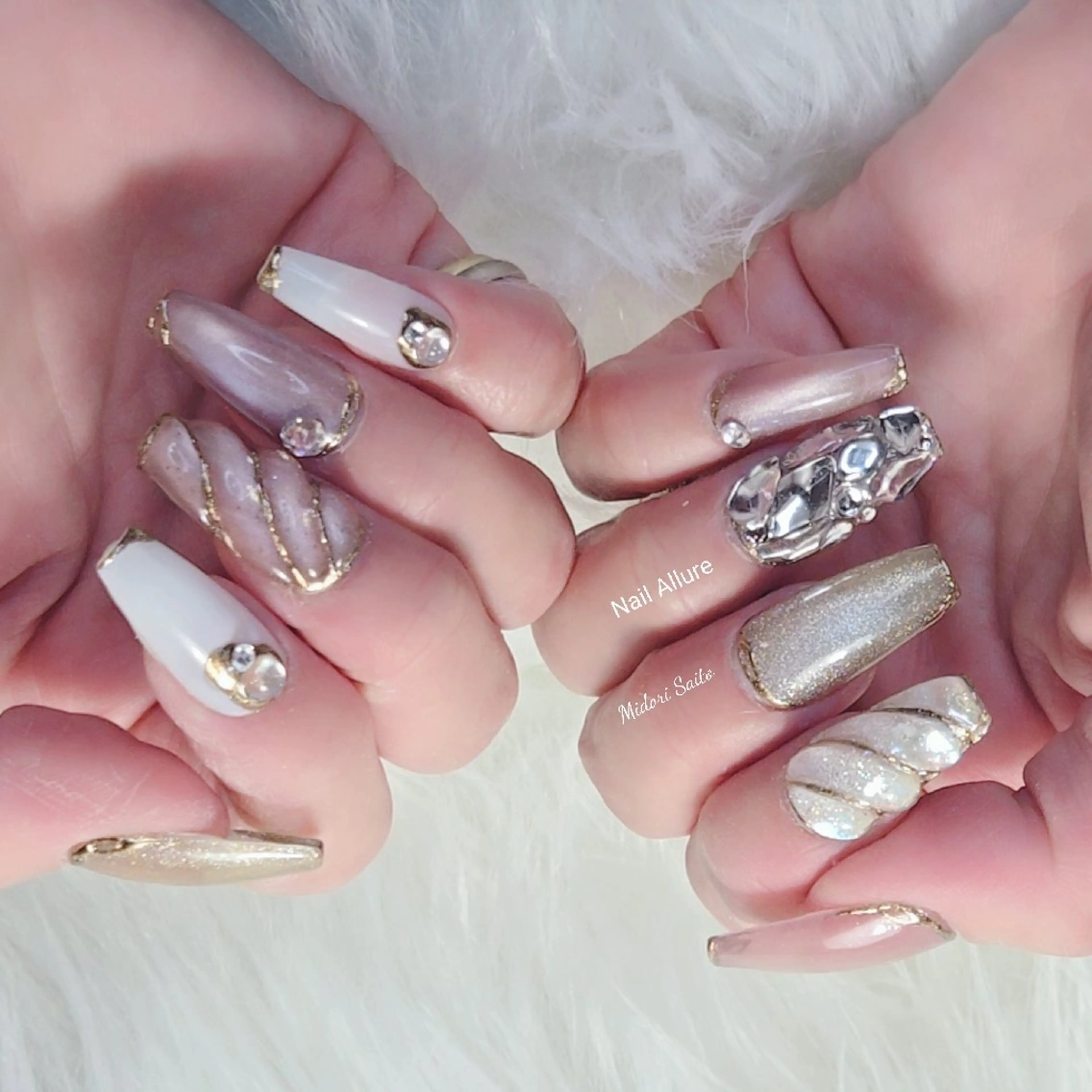 ネイル ジェルネイル 持ち込み スカルプネイル ネイルチップ Nail Allure(ネイル アルーア)所属・Nail Allureのネイルデザイン