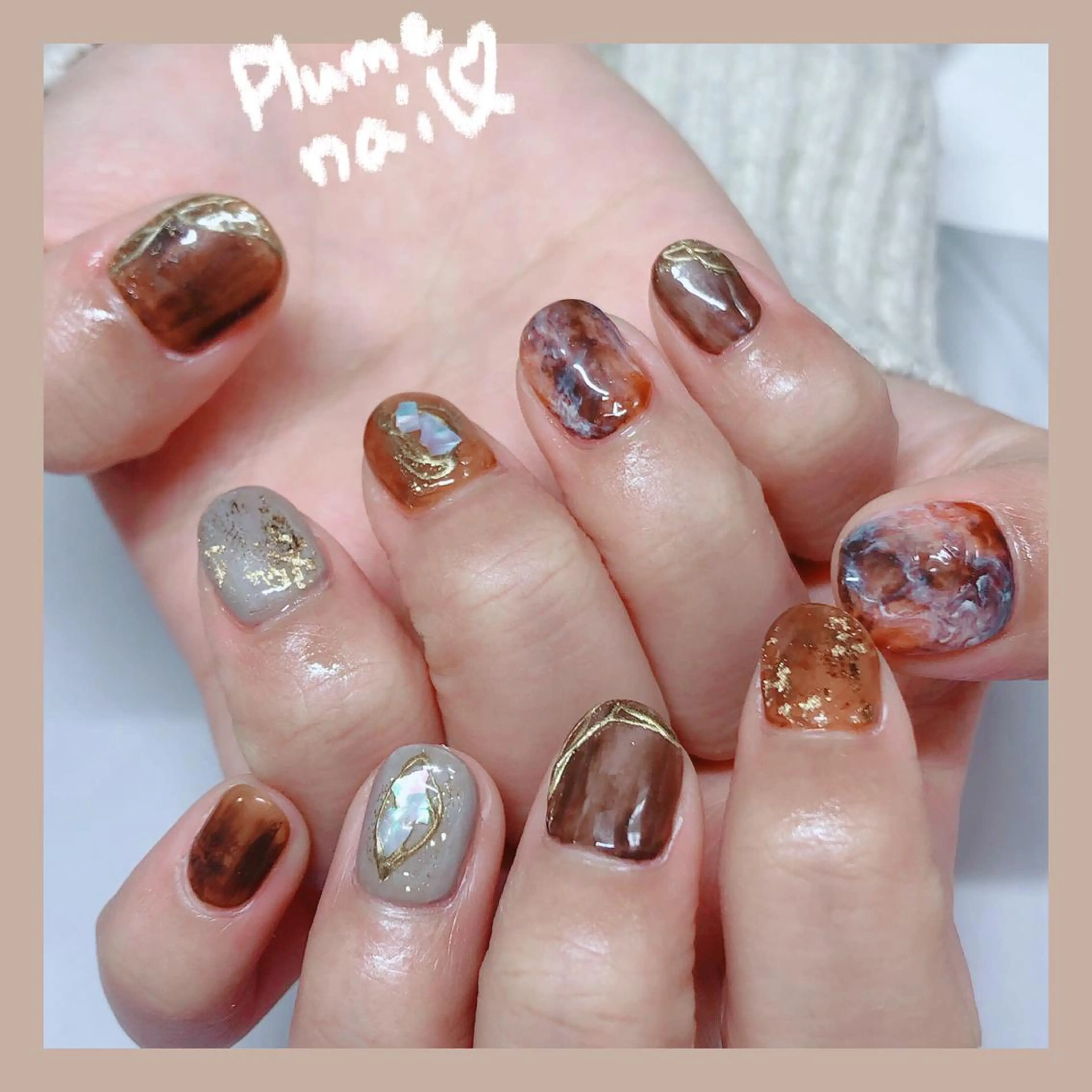 ネイル アートネイル 韓国ネイル ミラーネイル ニュアンスネイル ワンカラーネイル ハンドネイル plume nail ☆韓国ネイルのネイルデザイン