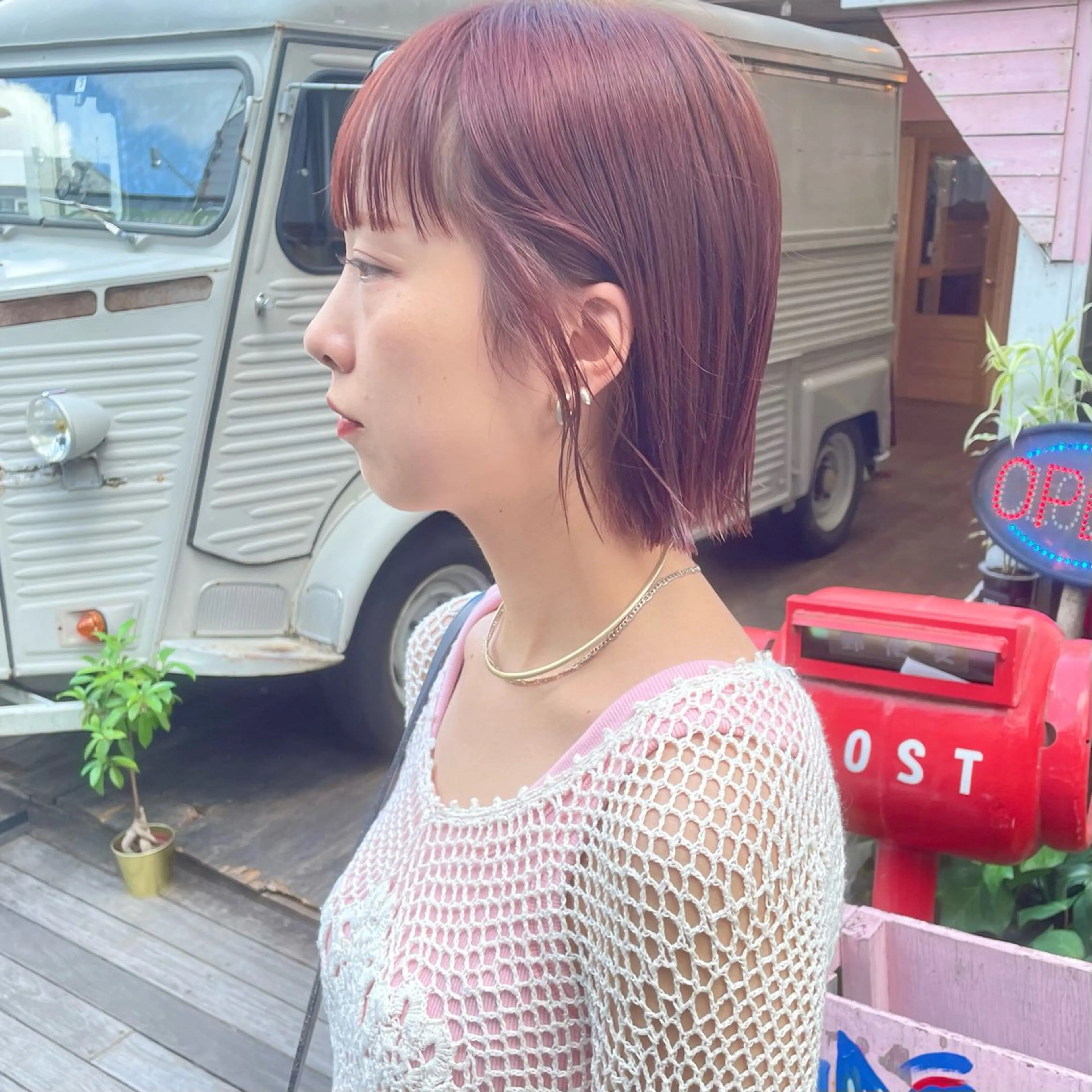 ショート カラー ボブ カット ヘアカラー トリートメント 🍊暖色×顔周り 🍊cocoroのヘアスタイル