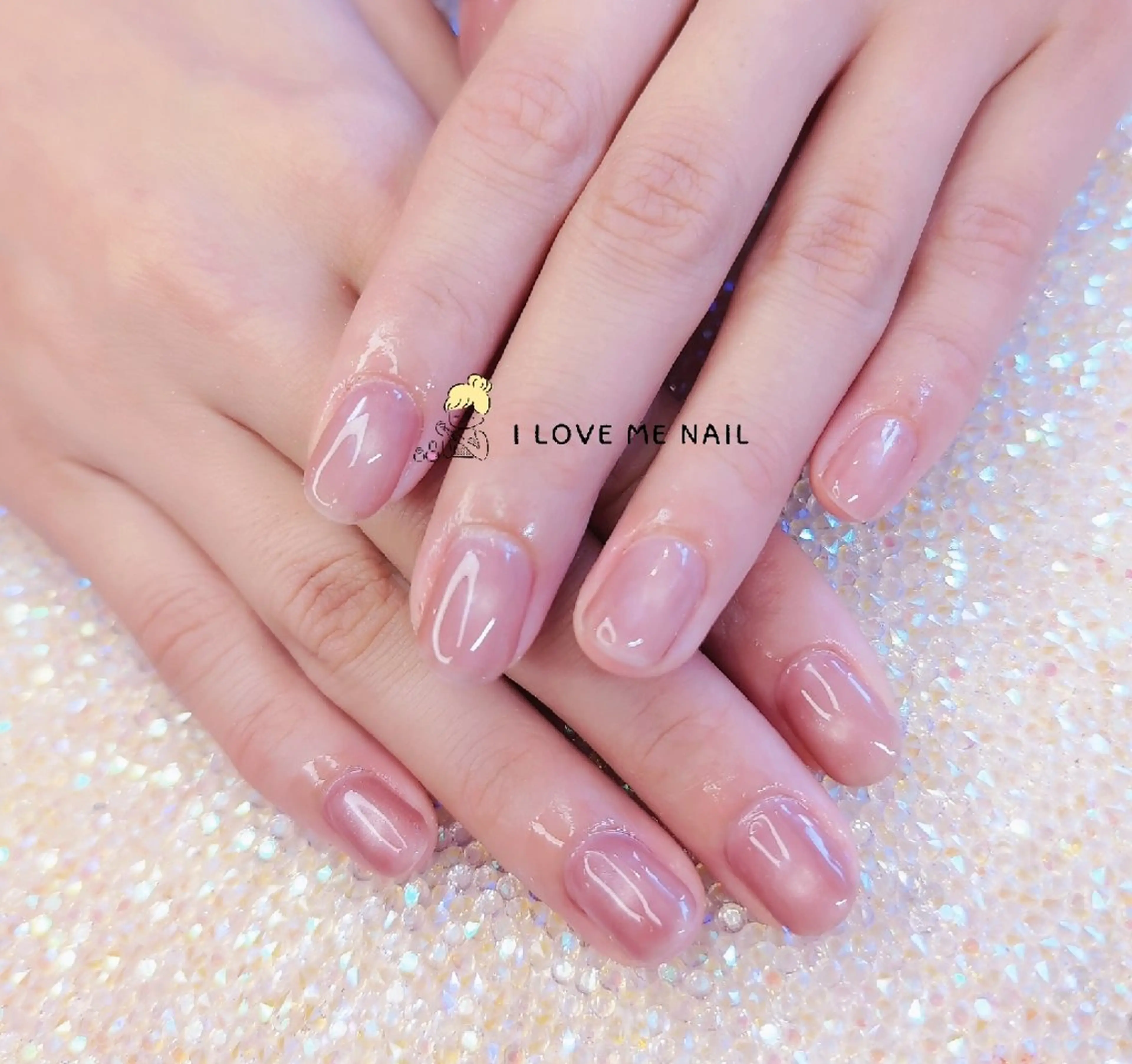ネイル 長さ出し ハート 韓国ネイル マグネットネイル ニュアンスネイル I LOVE ME NAIL.｡.:*♡のネイルデザイン