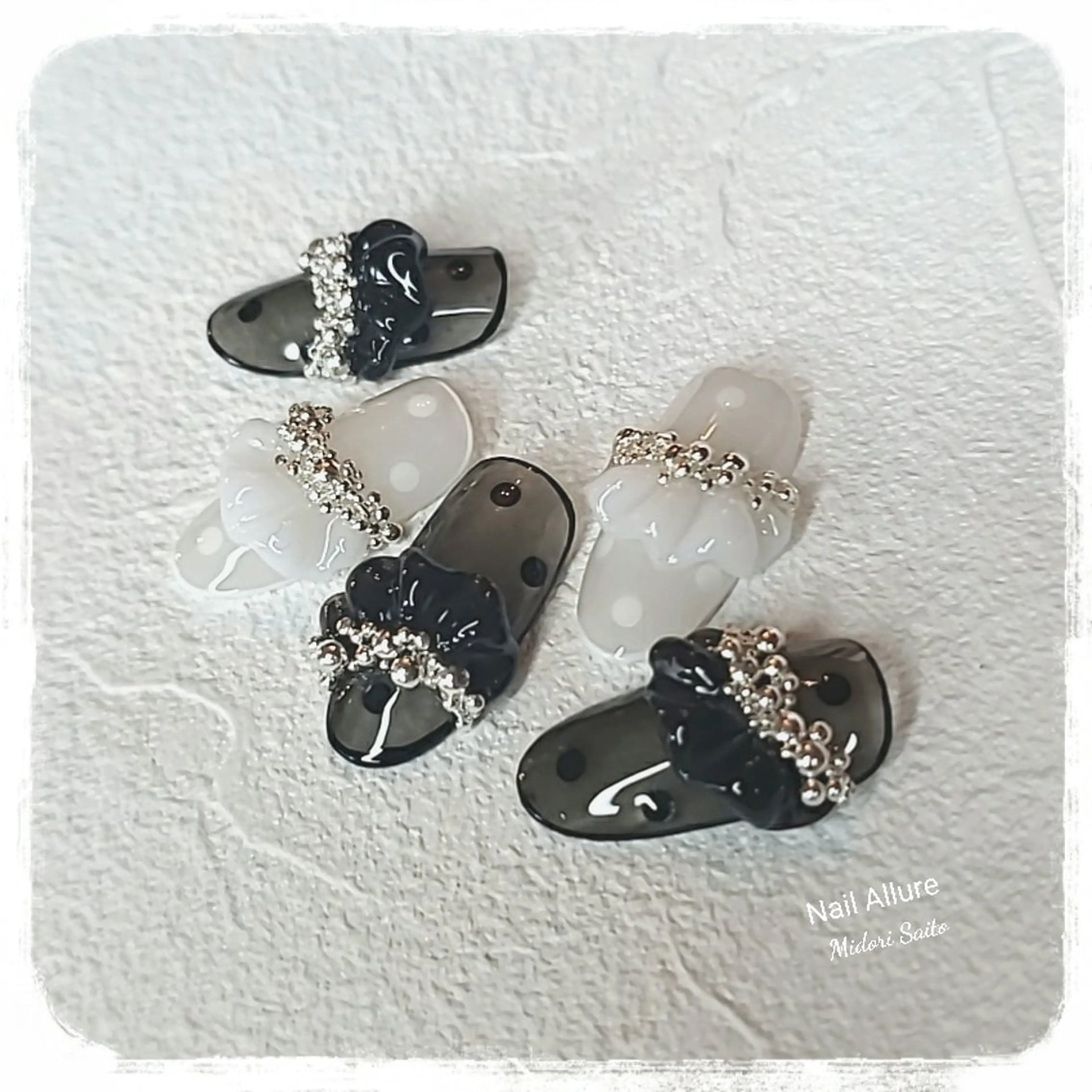 ネイル ジェルネイル グリーン レース スカルプネイル Nail Allure(ネイル アルーア)所属・Nail Allureのネイルデザイン