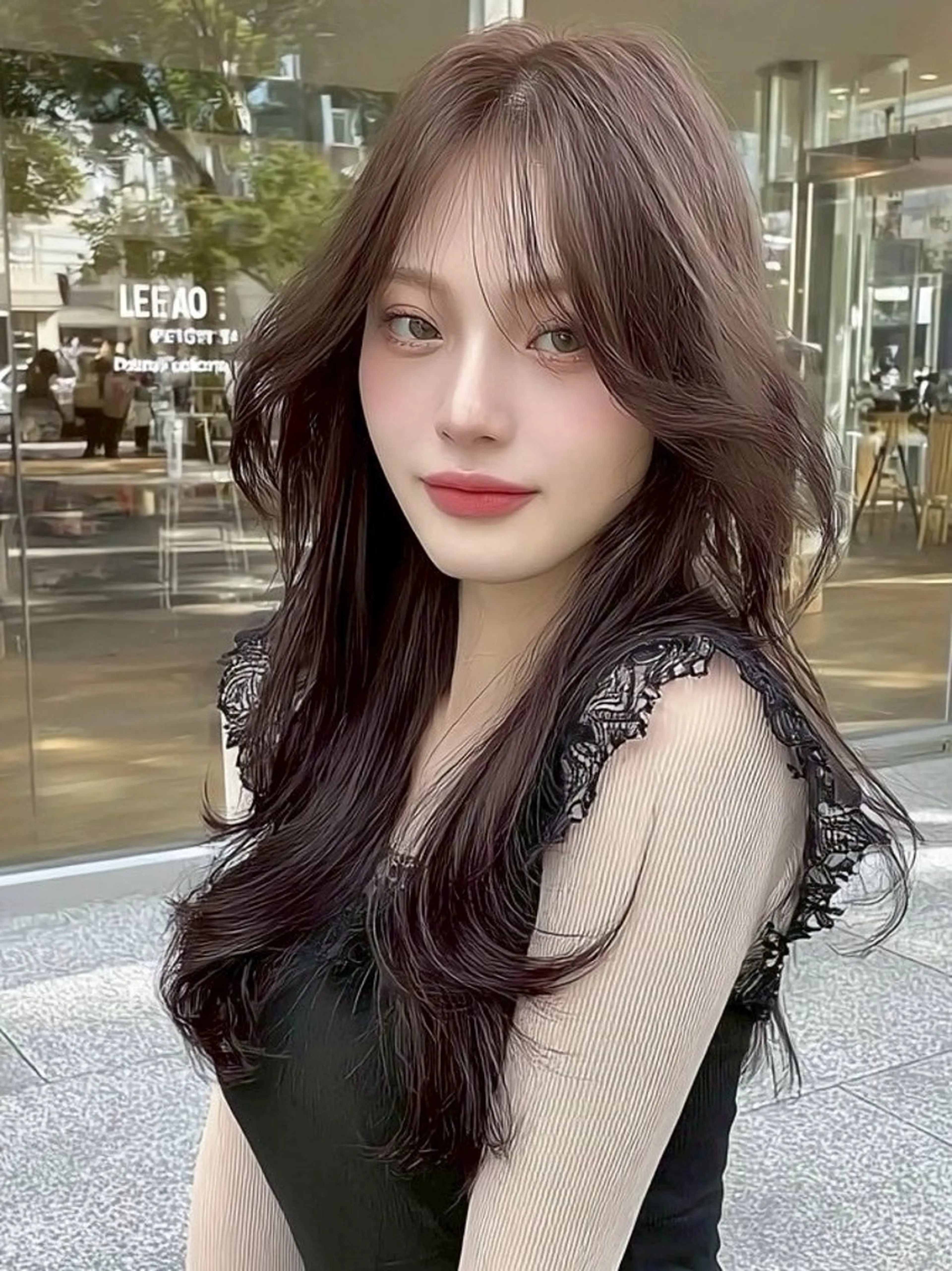 ロング カラー 透明感カラー ダブルカラー イルミナカラー 髪質改善 似合わせカット カット ヘアカラー 美髪 Risaのヘアスタイル