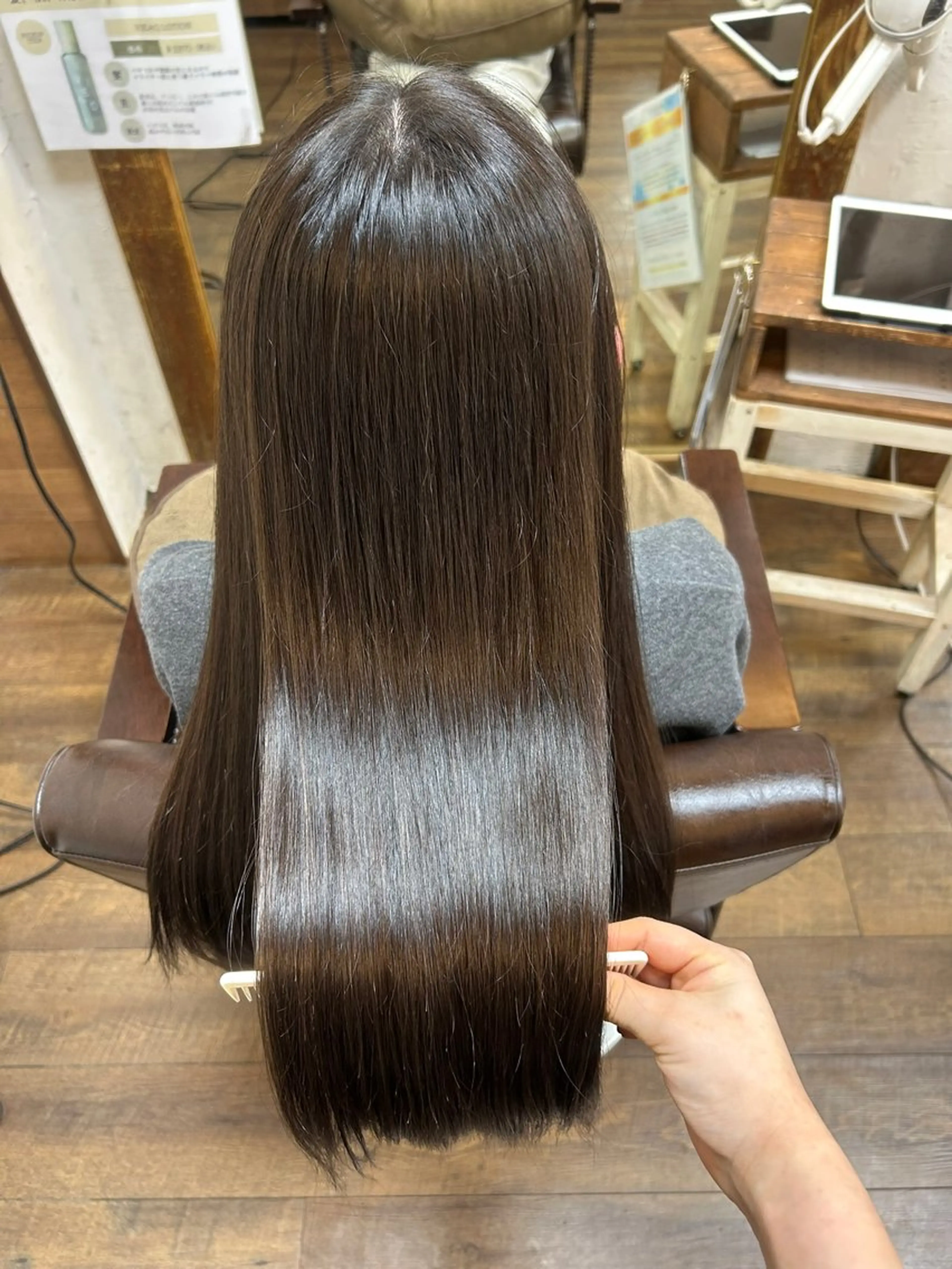 ロング カラー 髪質改善 縮毛矯正 トリートメント ヘアカラー 徳永　髪質改善 カラー🪄💫のヘアスタイル