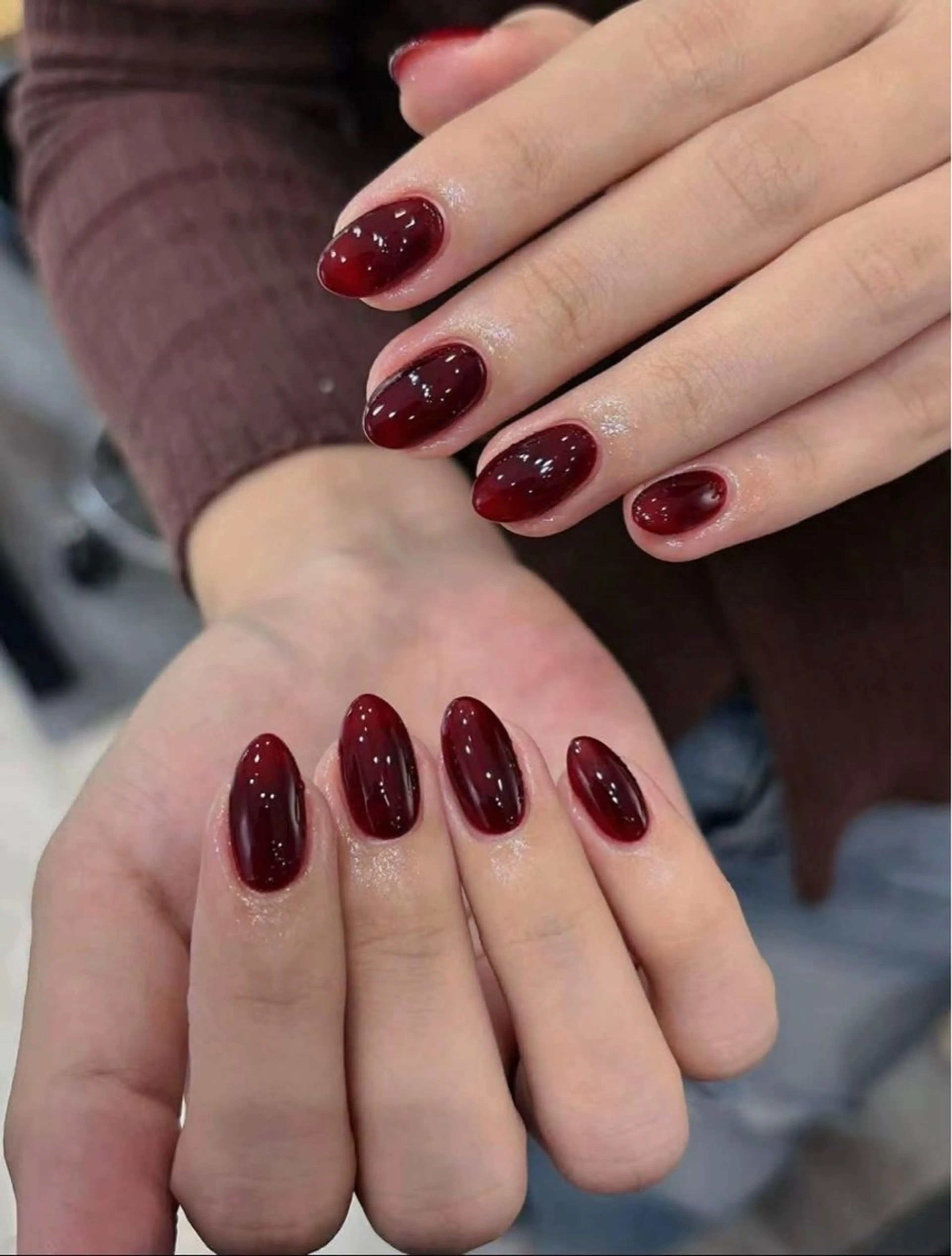 ネイル チークネイル フレンチネイル グラデーション キラキラネイル 韓国ネイル ハンドネイル Minette nailHuongのネイルデザイン