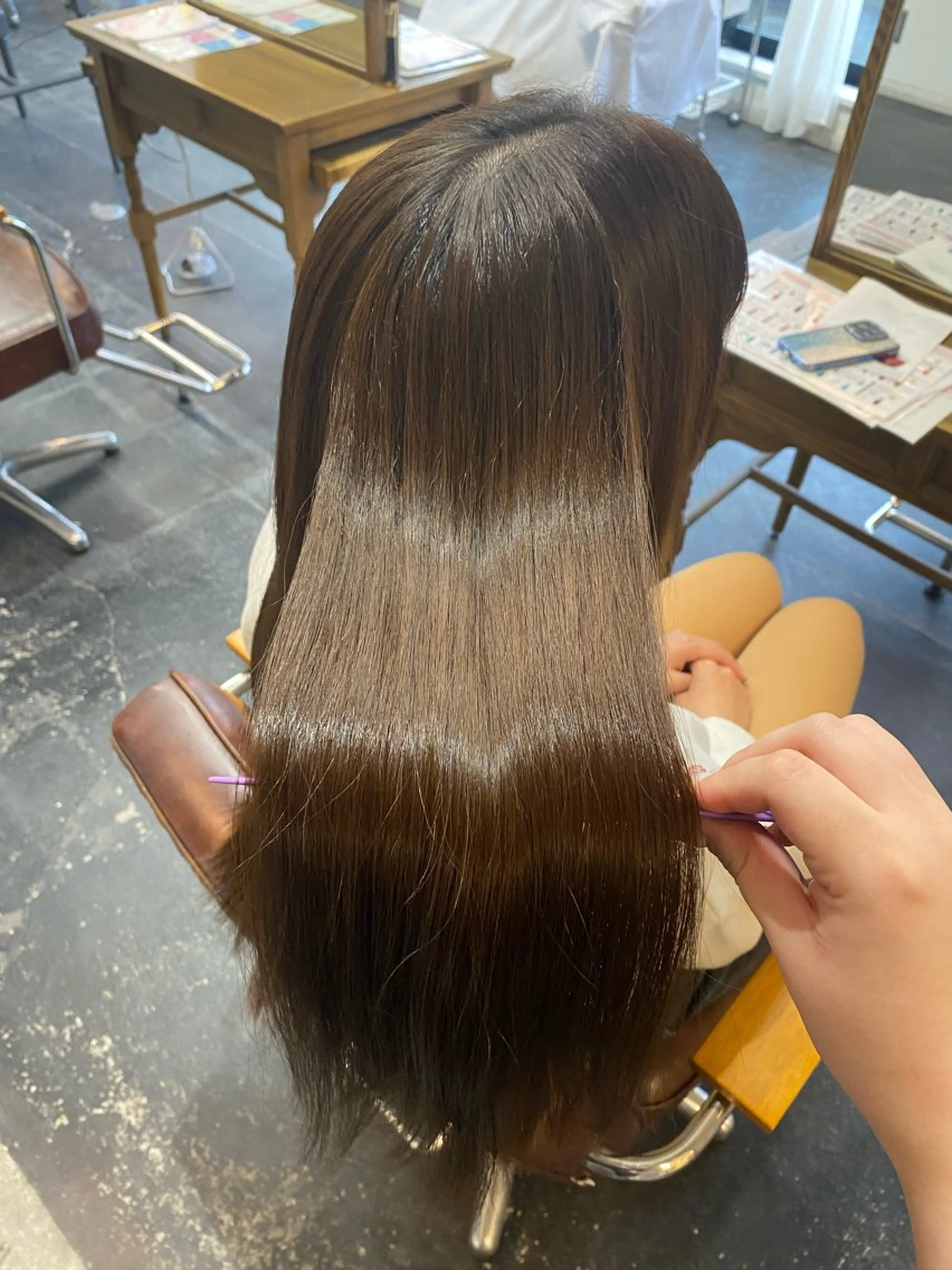 ロング カラー トリートメント カット ヘアカラー SET-UP りこ🧸のヘアスタイル