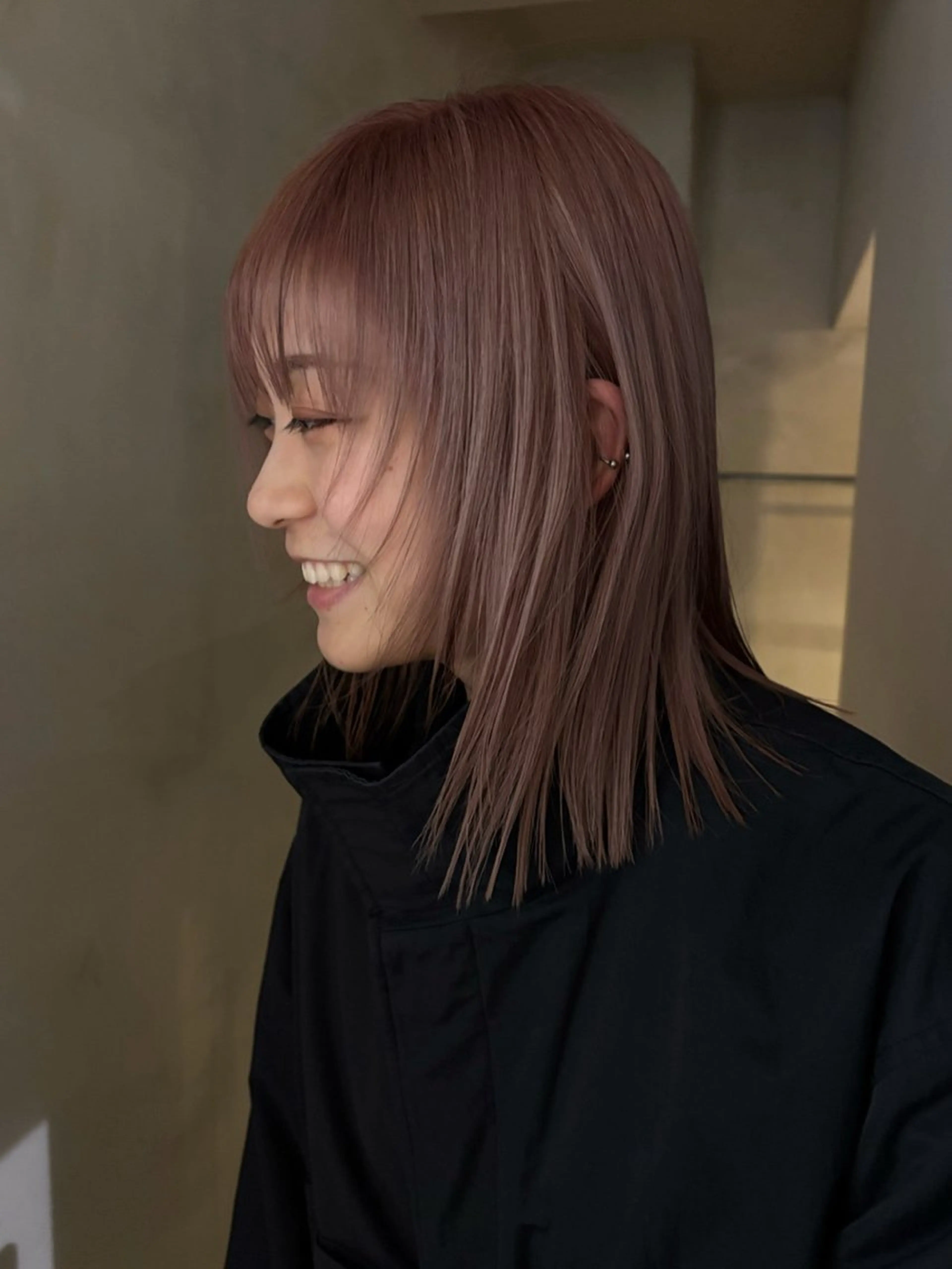 ミディアム カラー 前田 野々葉のヘアスタイル