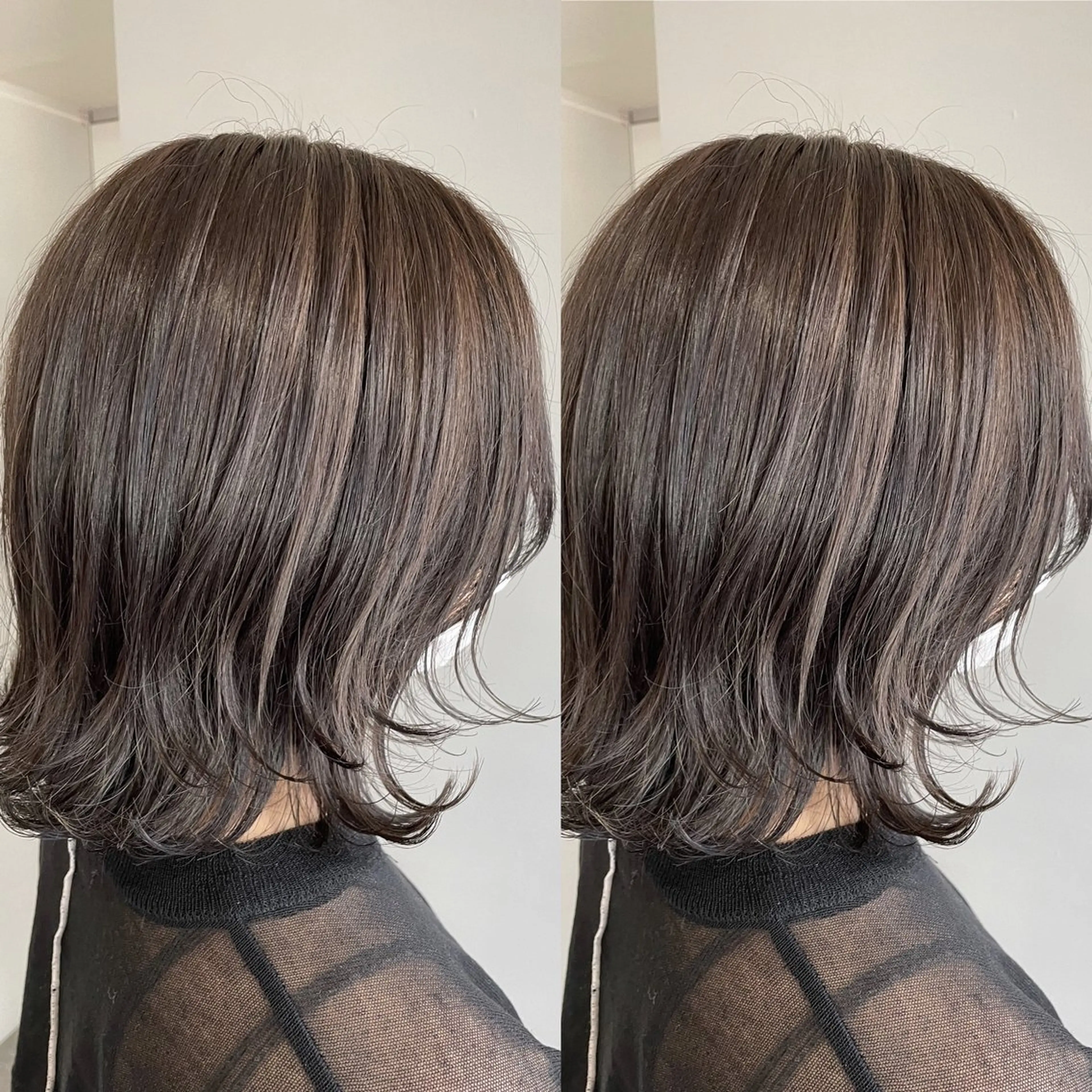 ミディアム カラー ヘアカラー 心斎橋韓国ボブ 好原良真のヘアスタイル