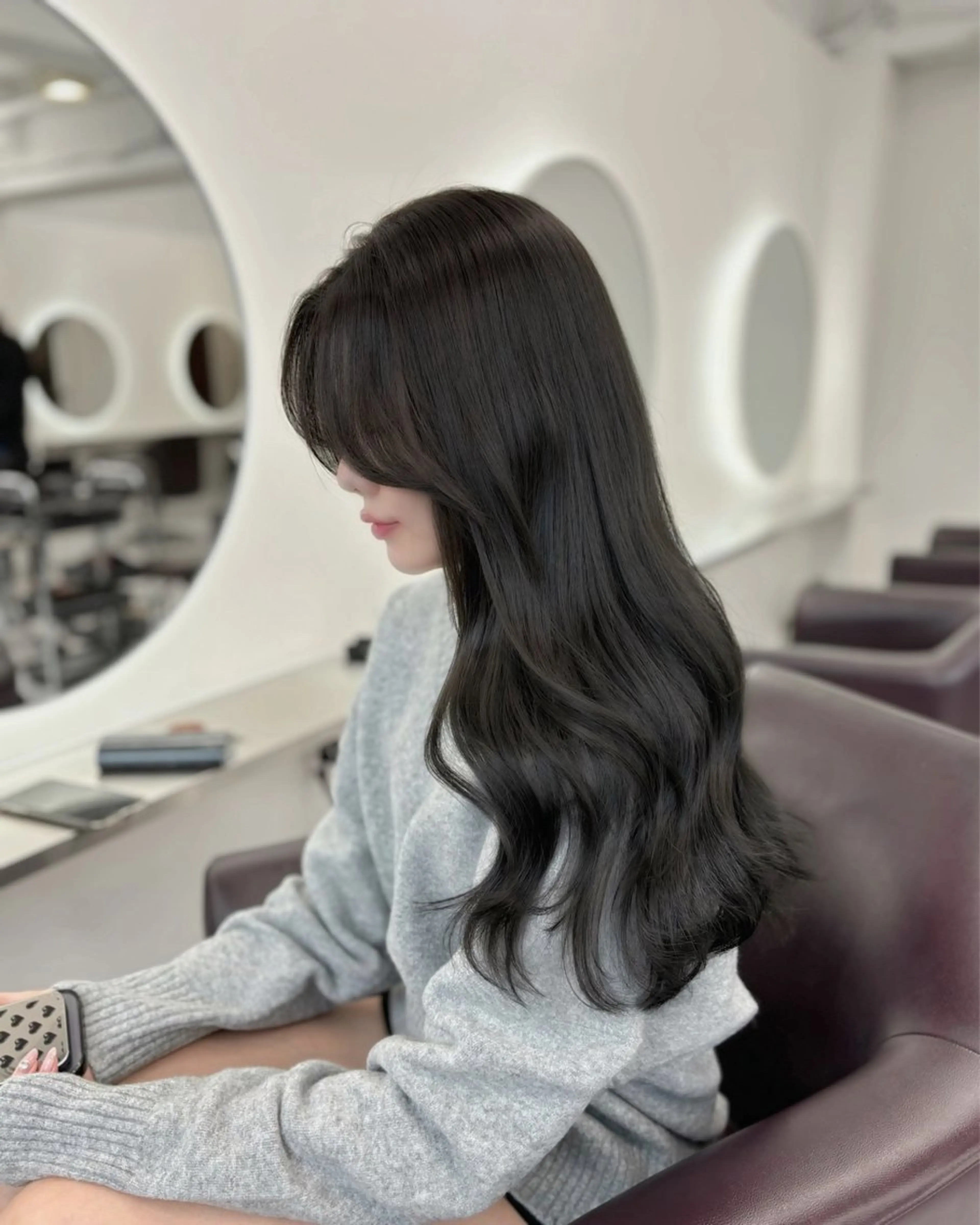 ロング カラー パーマ ヘアアレンジ グレージュ オリーブグレージュ オリーブグレー 🌸グレージュ/ ベージュ🌸yutaのヘアスタイル