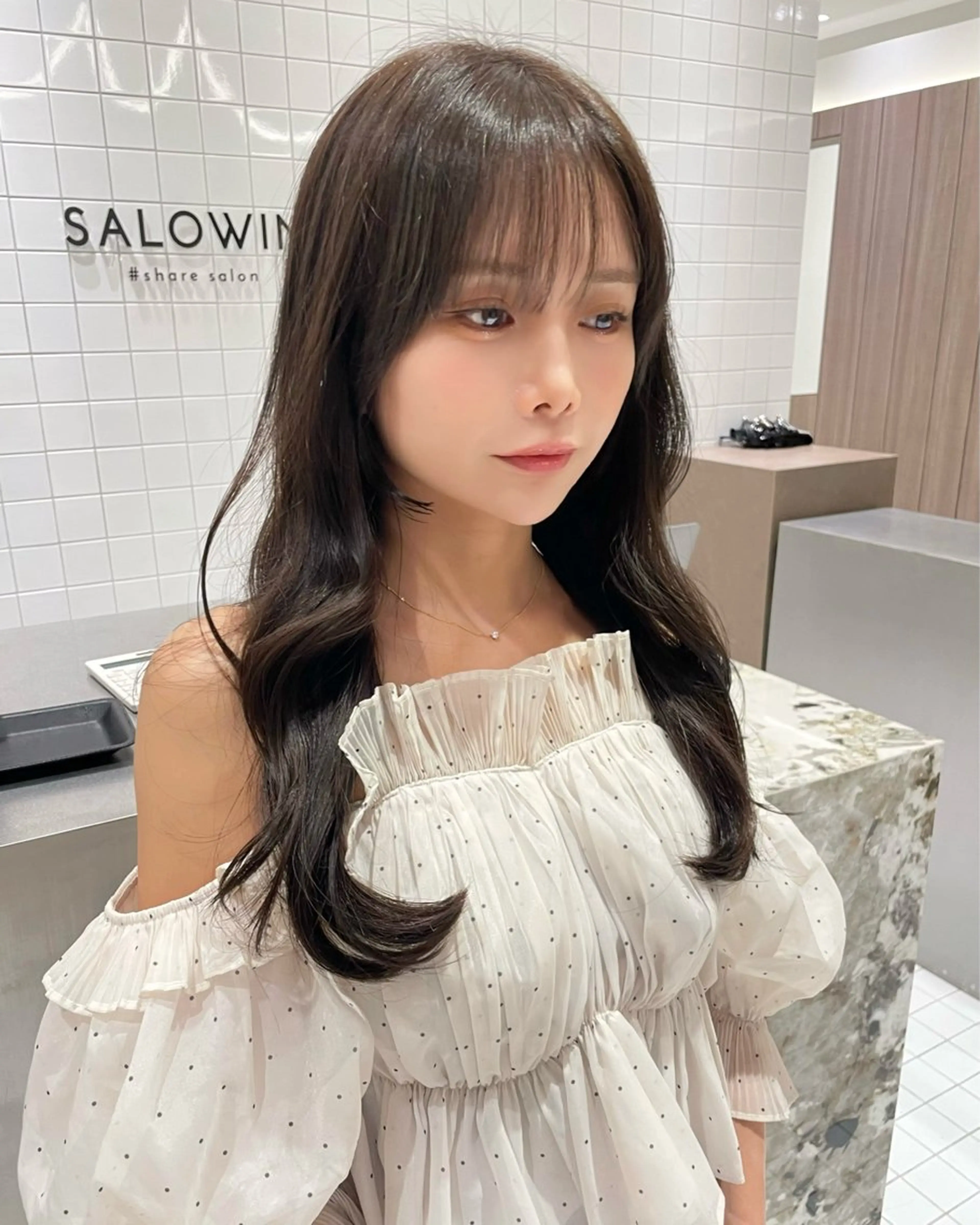 セミロング カラー カット ヘアカラー トリートメント 韓国ヘア🤍顔周り/ 髪質改善✨/林遼一郎のヘアスタイル