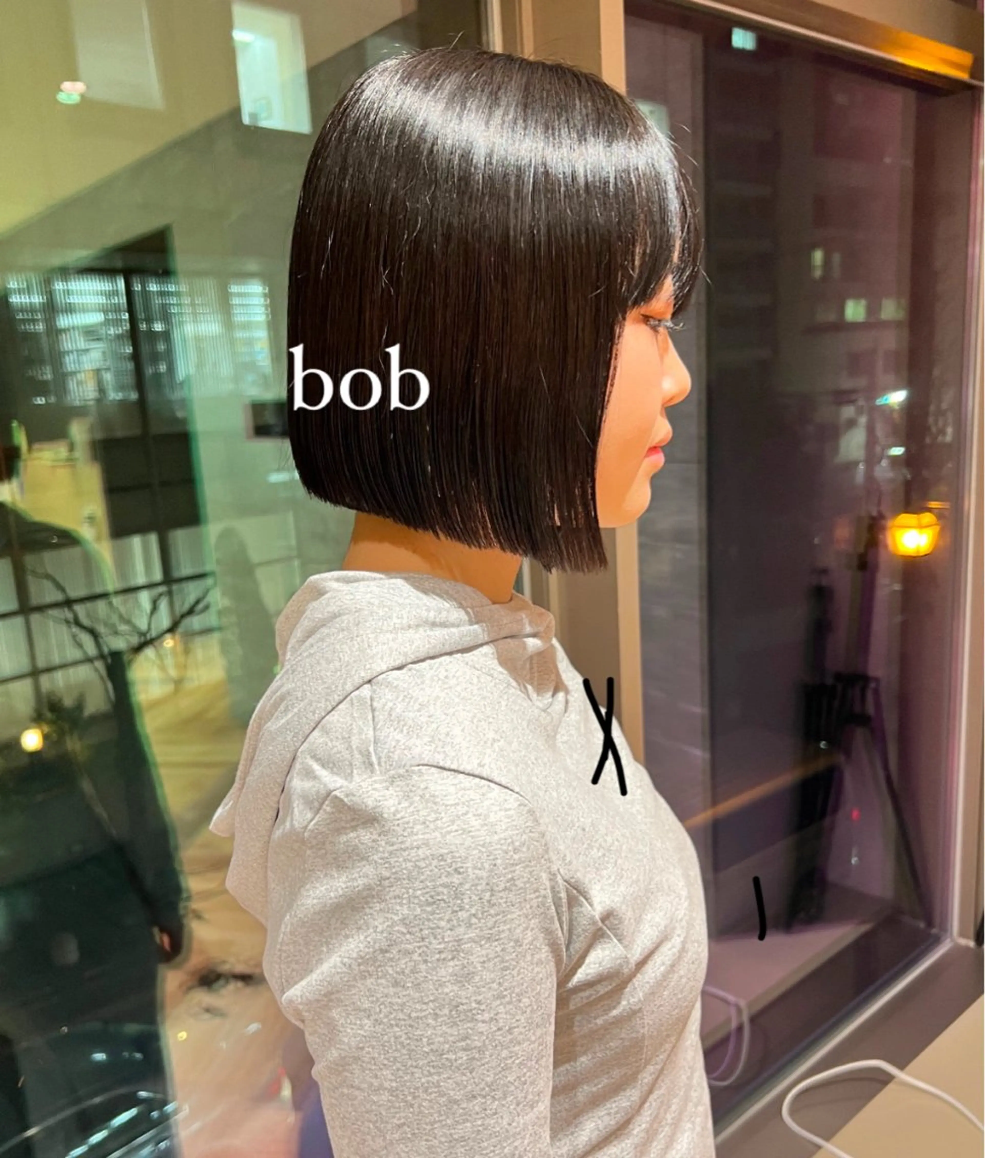 ショート ボブ 加納千華 /ボブ/ぱつっとボブのヘアスタイル