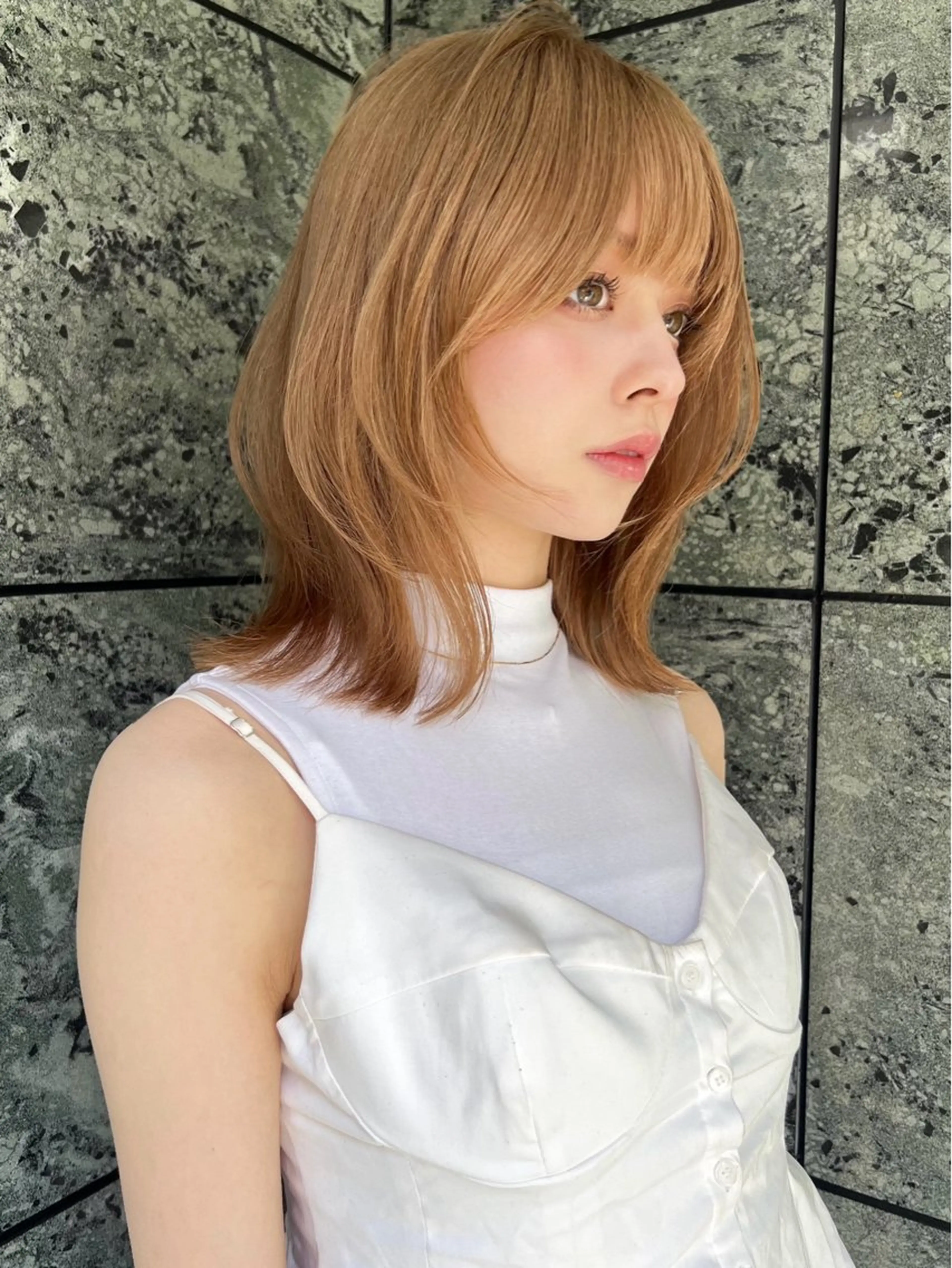 ショート ケアカラー カット ヘアカラー 小顔ボブ jilblanカホのヘアスタイル