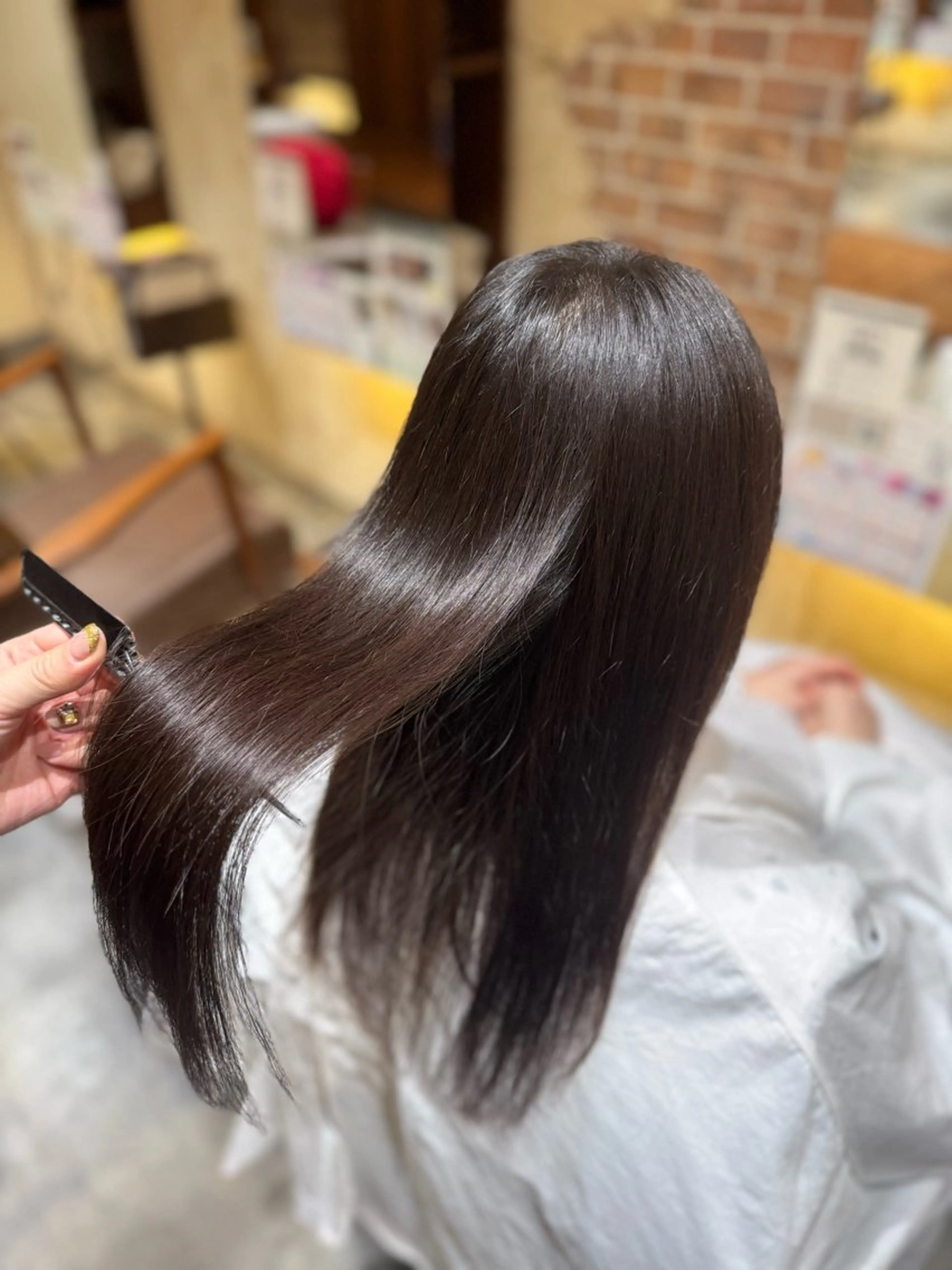 ロング カット 縮毛矯正 ノンダメージサロン/ 豊中/美容室のヘアスタイル