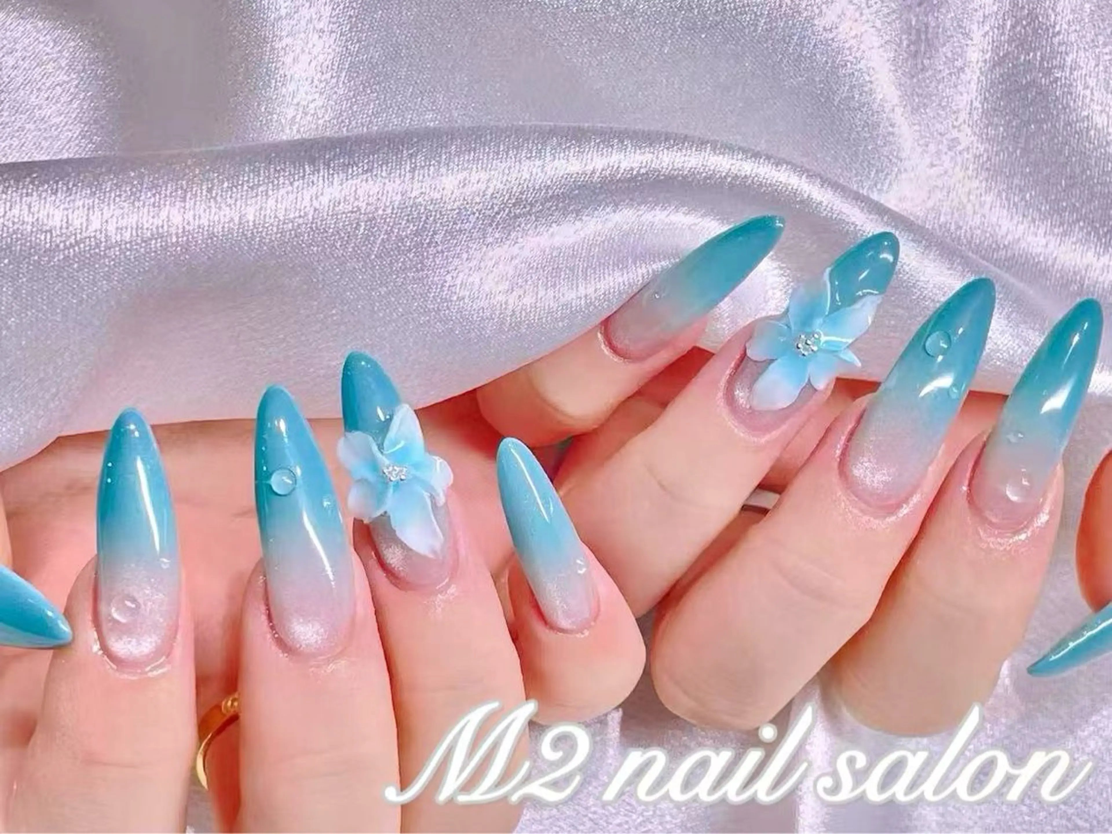 ネイル マグネットネイル ハンドネイル 長さだし専門店 M2　rikaのネイルデザイン