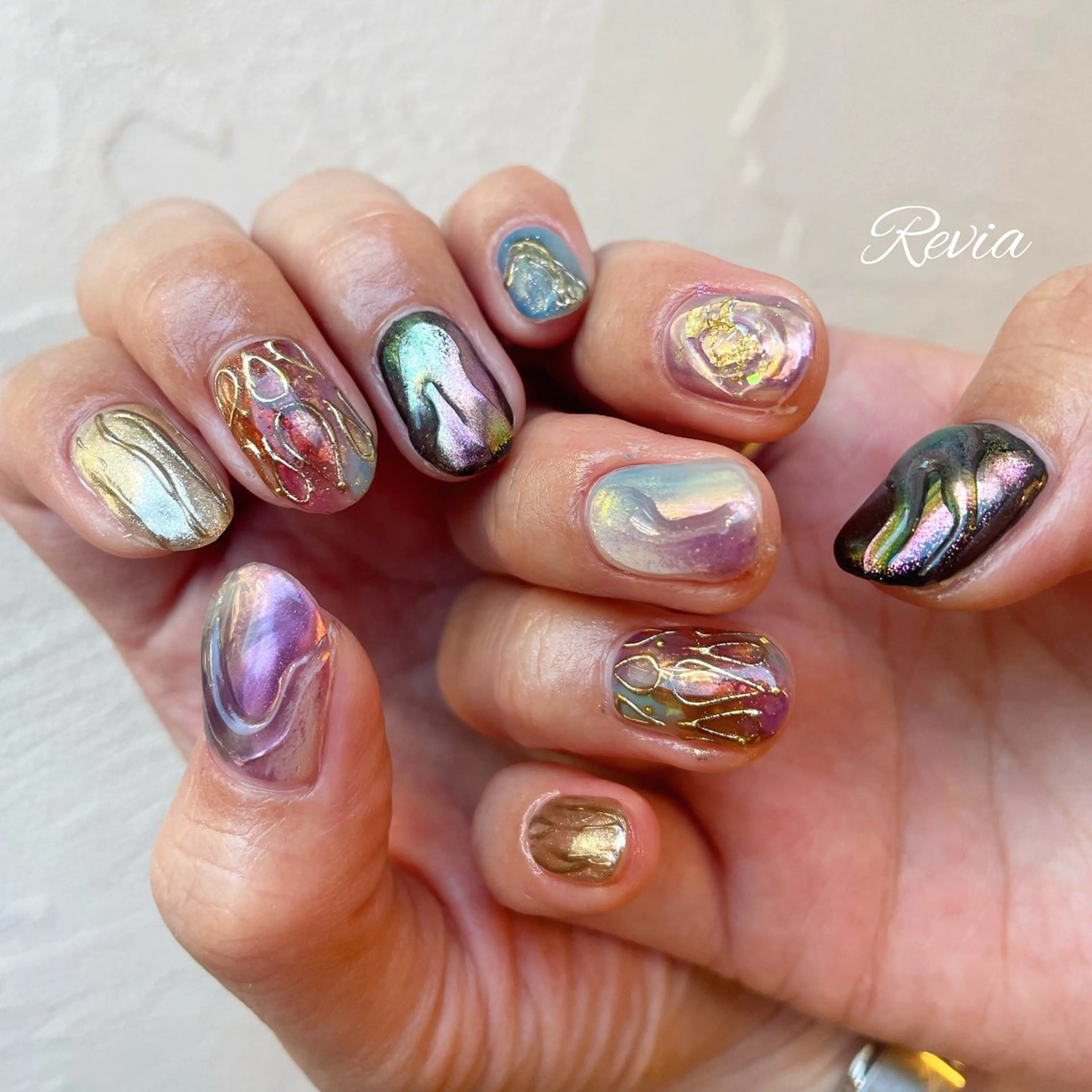 ネイル ハンドネイル revia所属・ERI Nailistのネイルデザイン
