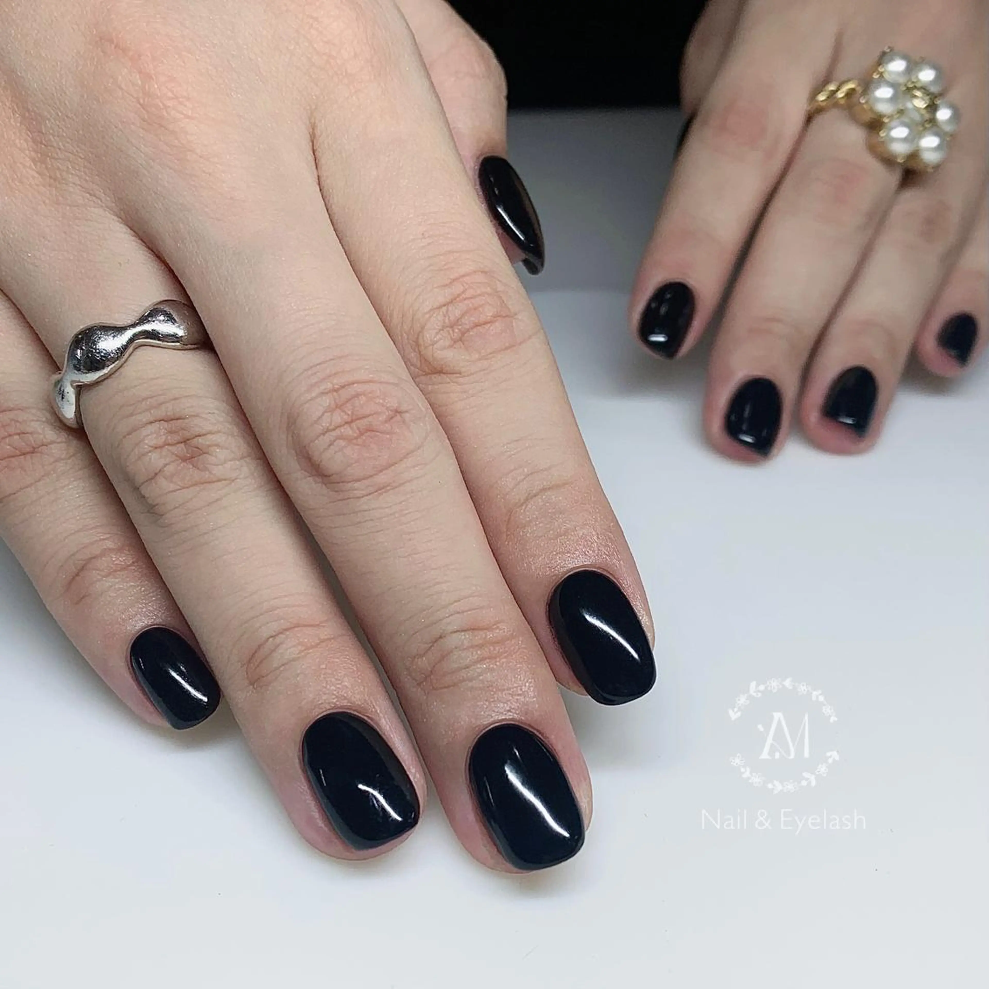 🖤新規限定🖤 <HAND> ☆オフなし☆ ワンカラー/ラメグラ★2色ok！¥4580円→¥3980円の写真