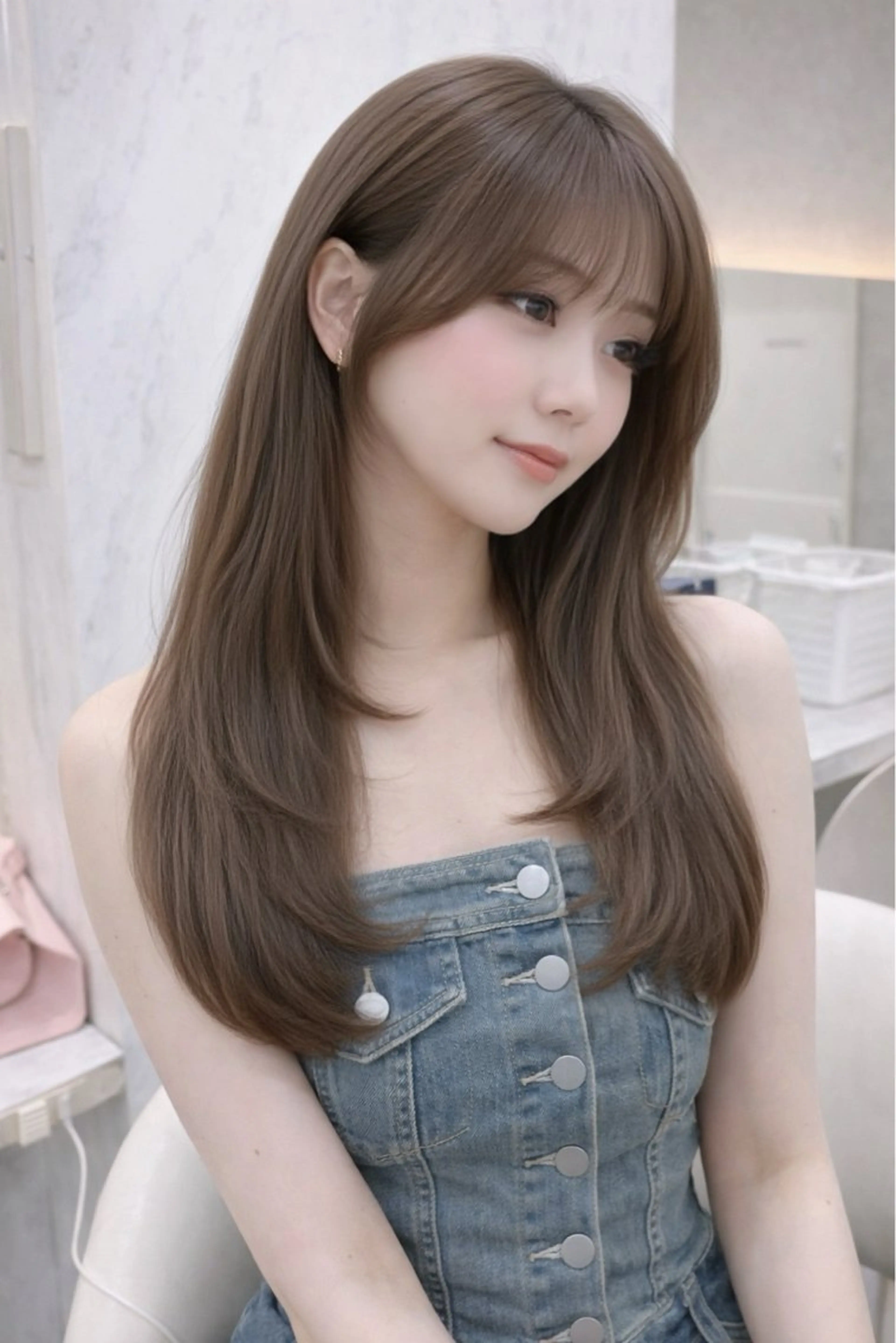 ロング カラー カット ヘアカラー トリートメント レイヤーダブルカラー KYONのヘアスタイル